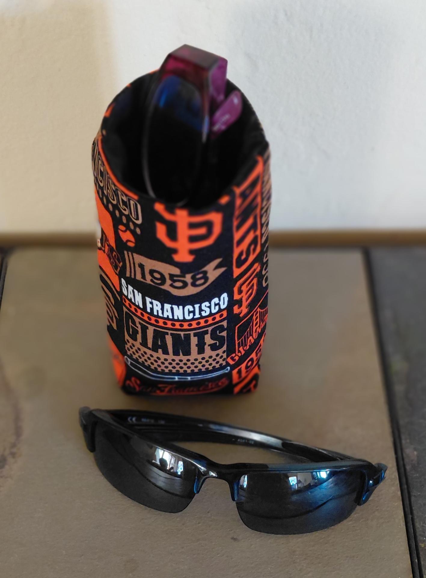 San Francisco Giants Upright Eyeglass Holder, Handmade, Weighted, Glasses Case, Glasses Stand, Eyeglasses Cup, Gift for Giants fan