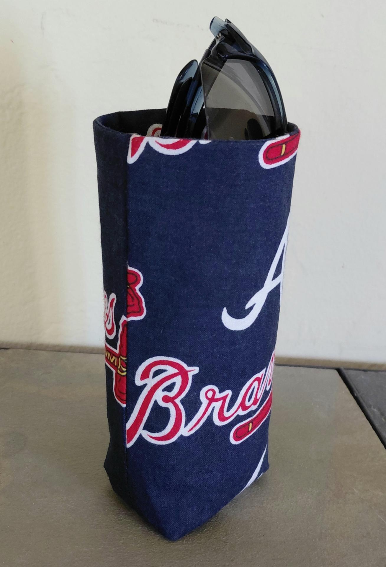 Atlanta Braves Upright Eyeglass Holder, Handmade, Weighted, Glasses Case, Glasses Stand, Eyeglasses Cup, Gift for Braves fan