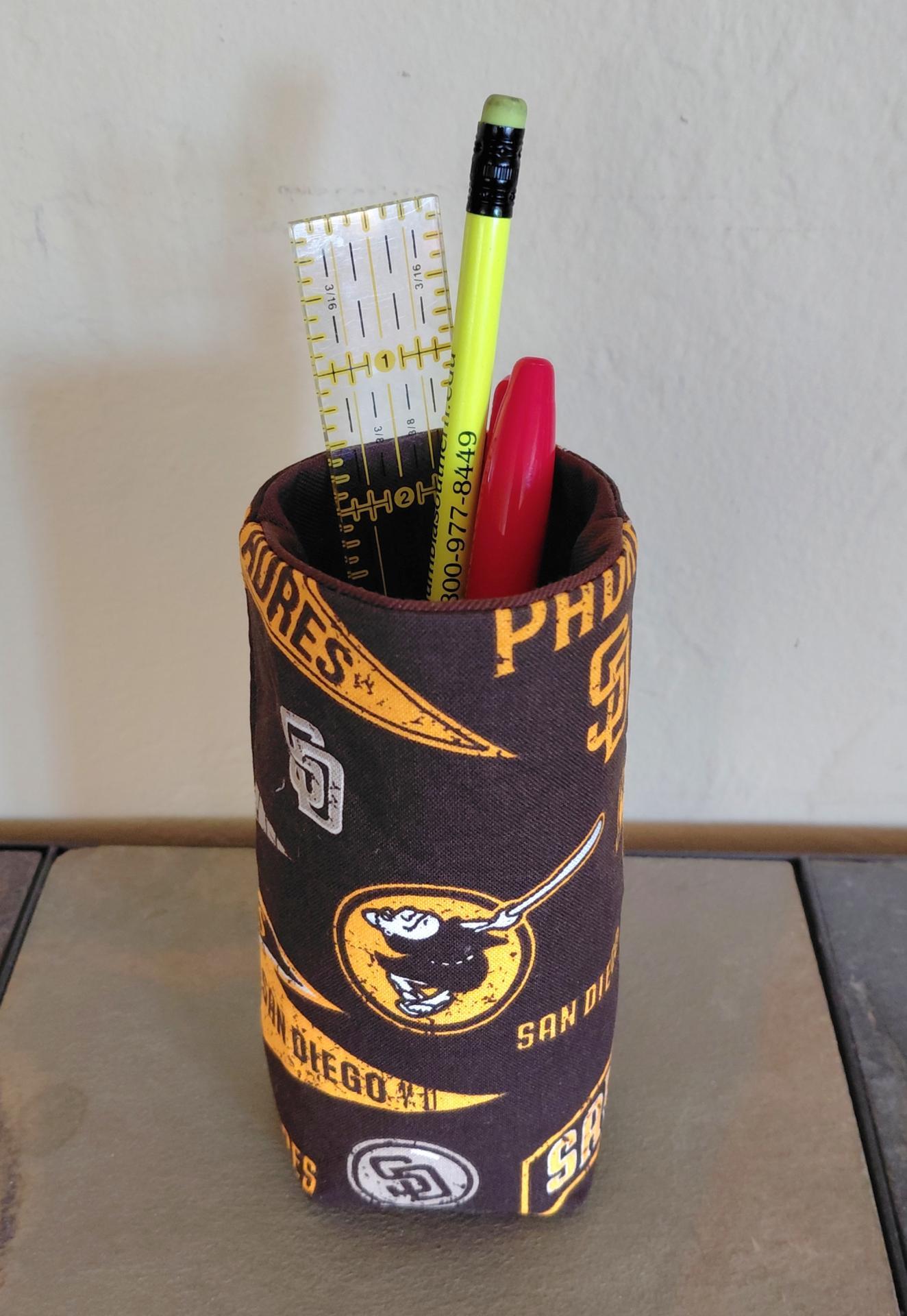 San Diego Padres Upright Eyeglasses Holder, Handmade, Weighted, Glasses Case, Glasses Stand, Eyeglasses Cup, Gift for Padres fan
