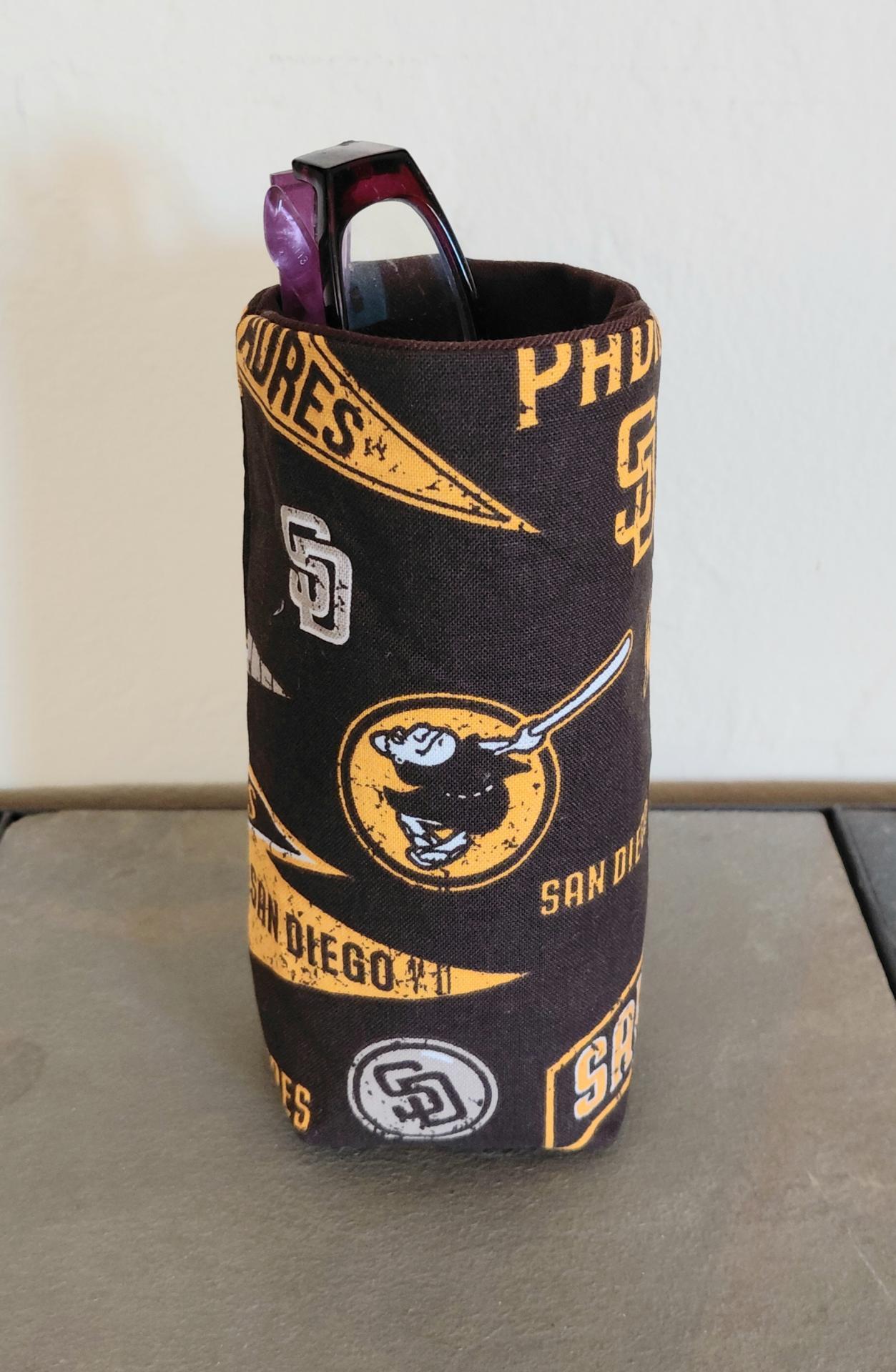 San Diego Padres Upright Eyeglasses Holder, Handmade, Weighted, Glasses Case, Glasses Stand, Eyeglasses Cup, Gift for Padres fan