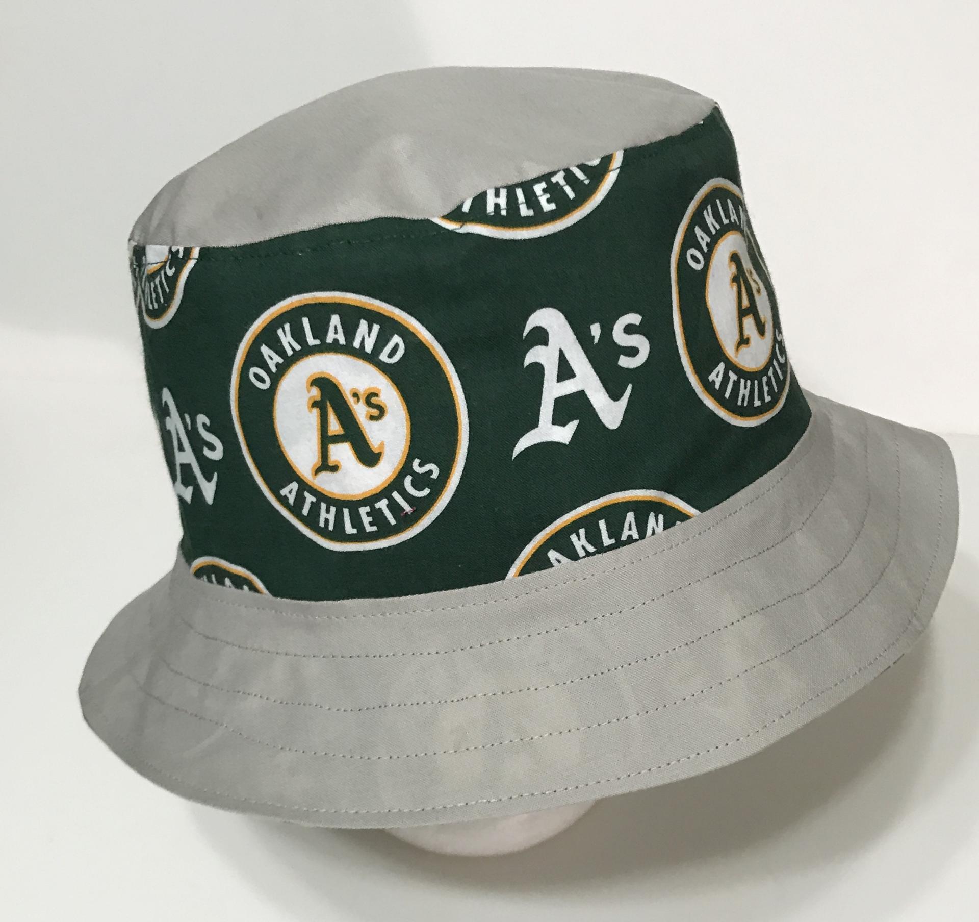 Reversible Oakland A’s Bucket Hat, Home & Away Road Gray Hat, Unisex Sizes S-XXL, cotton, handmade, floppy hat, sun hat, adult or older children