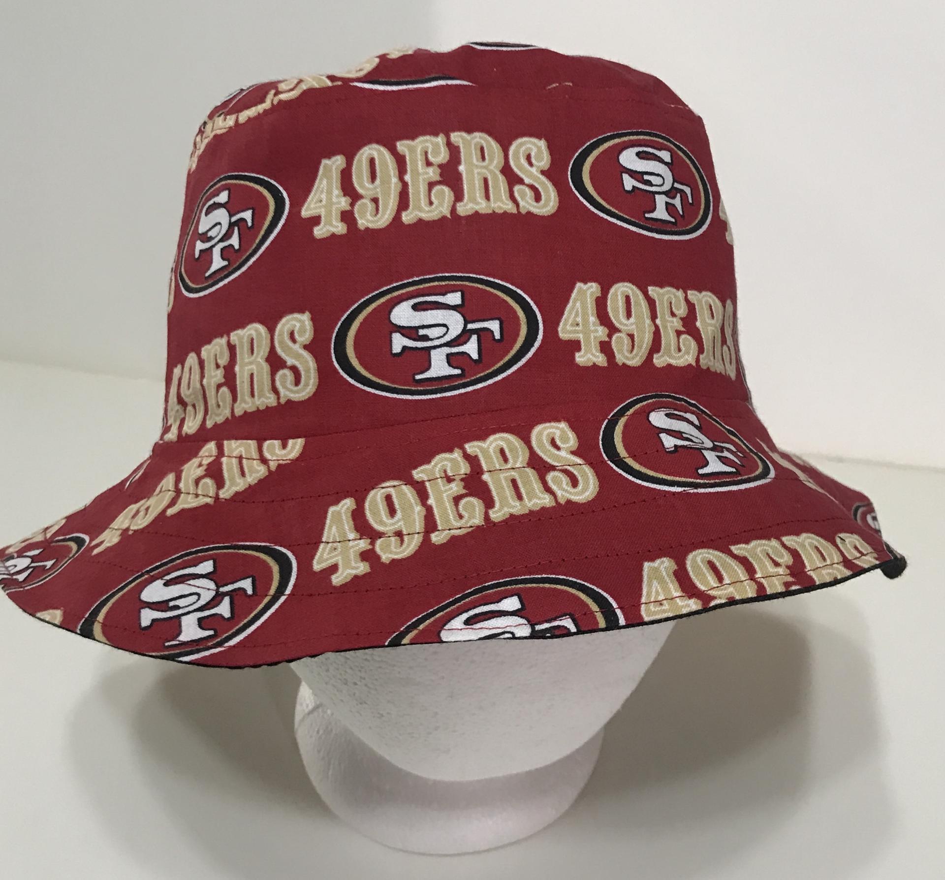 Front view, view, 49ers bucket hat, red