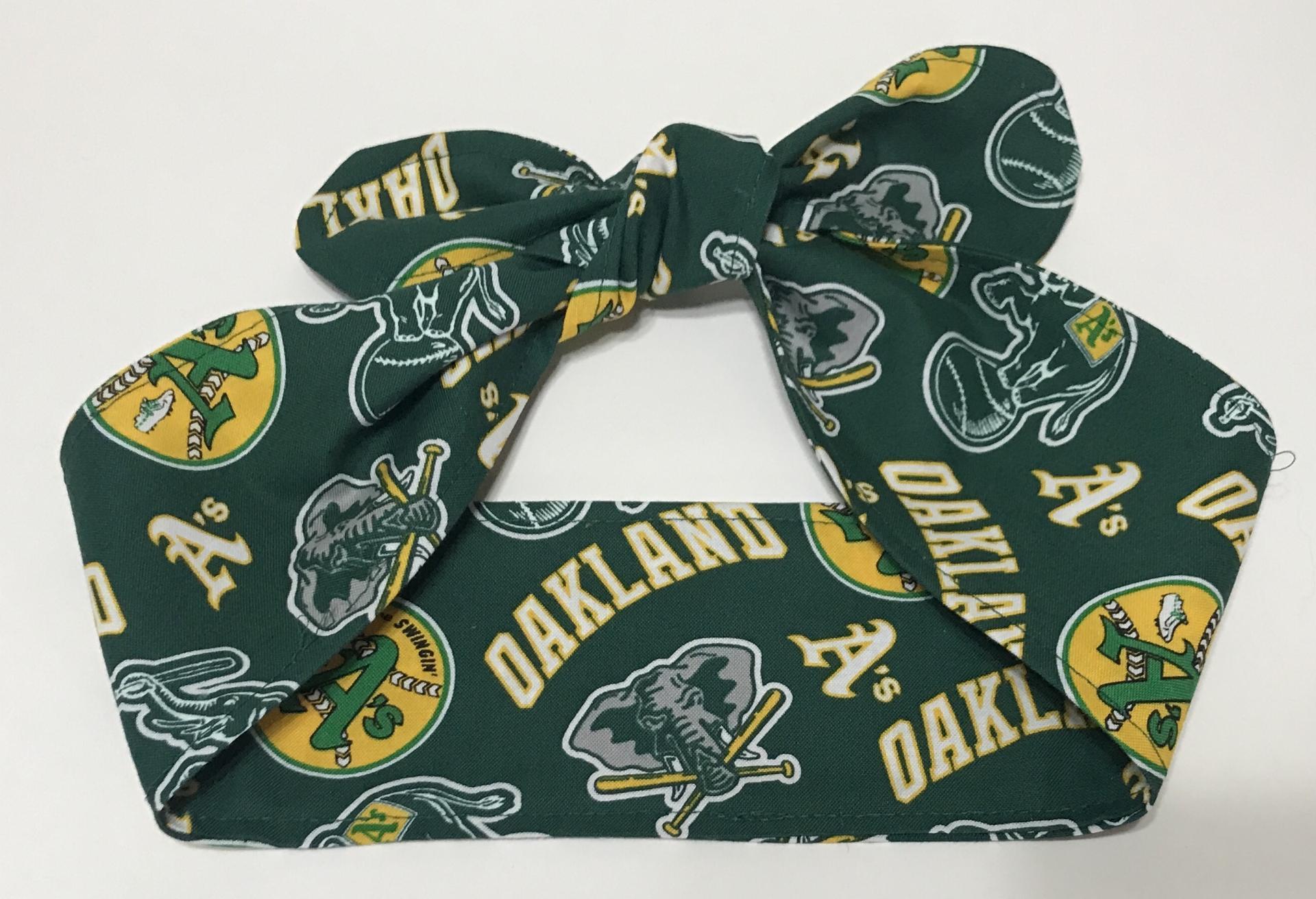 Swingin’ A’s Oakland Athletics hair tie wrap headband