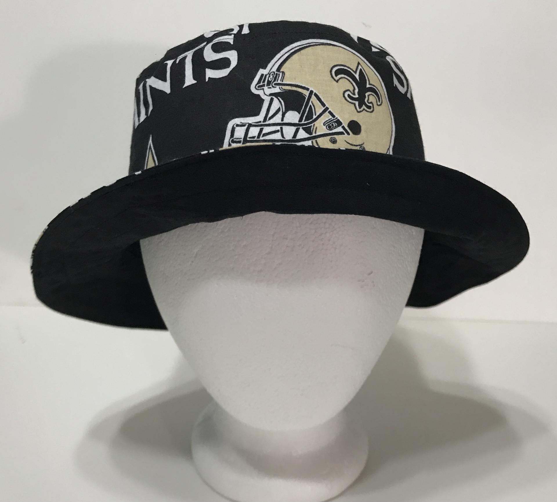 Front view with brim upturned to show black reverse (option A)