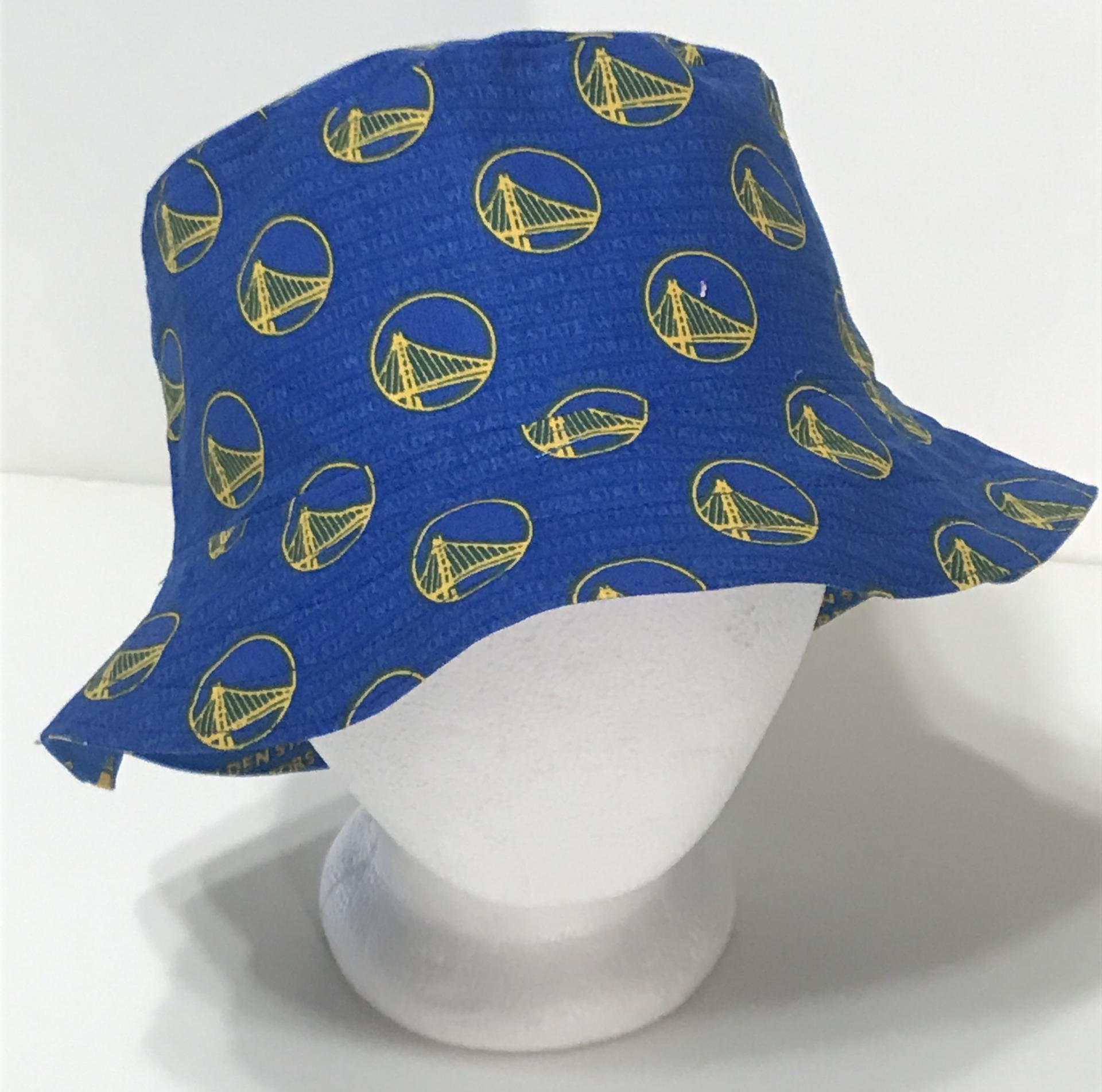 Golden State Warriors Bucket Hat, GSW, Reversible, Unisex Sizes S-XXL, summer fishing hat, sun hat, floppy hat, adults or older children, handmade