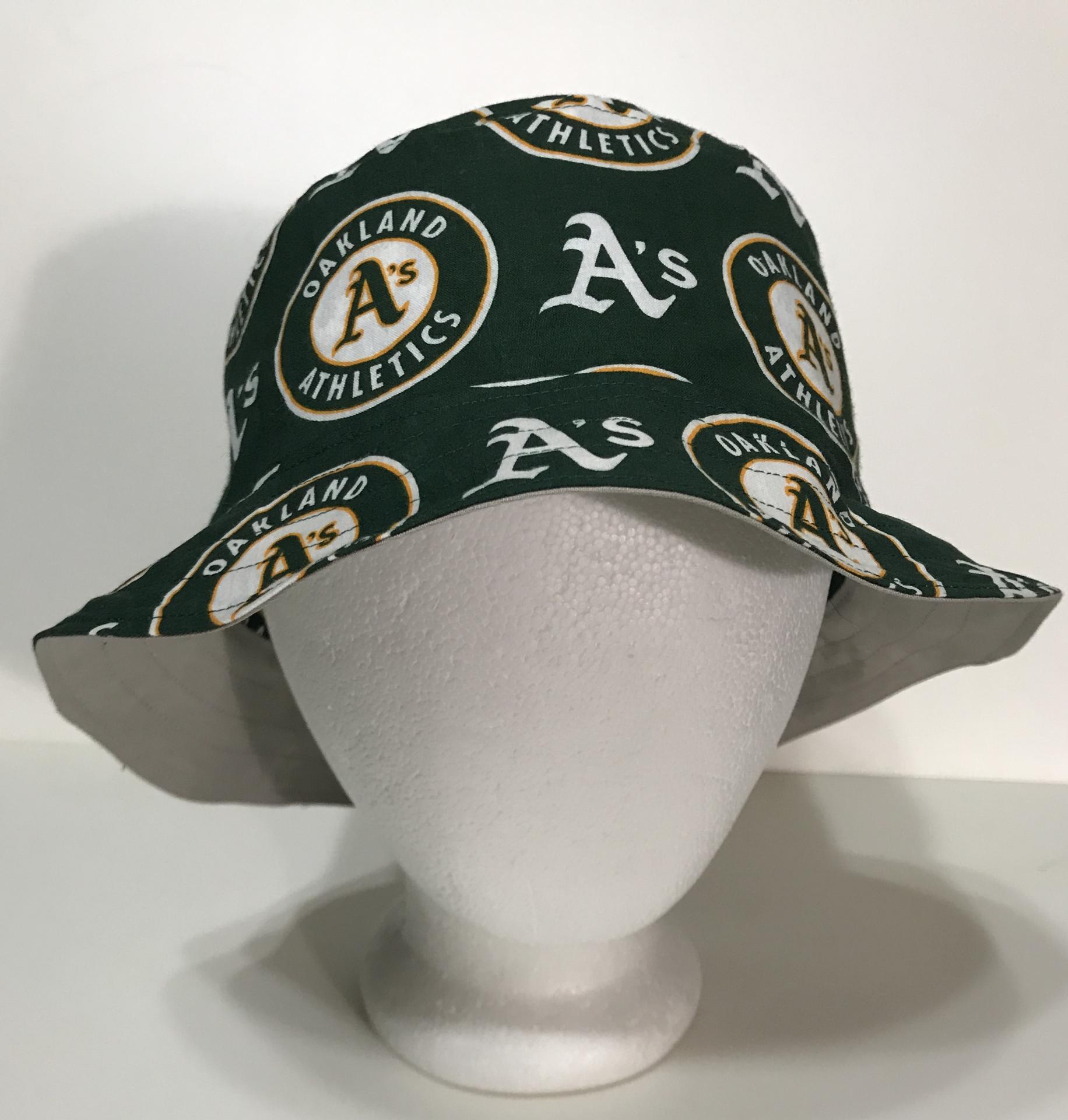 Reversible Oakland A’s Bucket Hat, Home & Away Road Gray Hat, Unisex Sizes S-XXL, cotton, handmade, floppy hat, sun hat, adult or older children