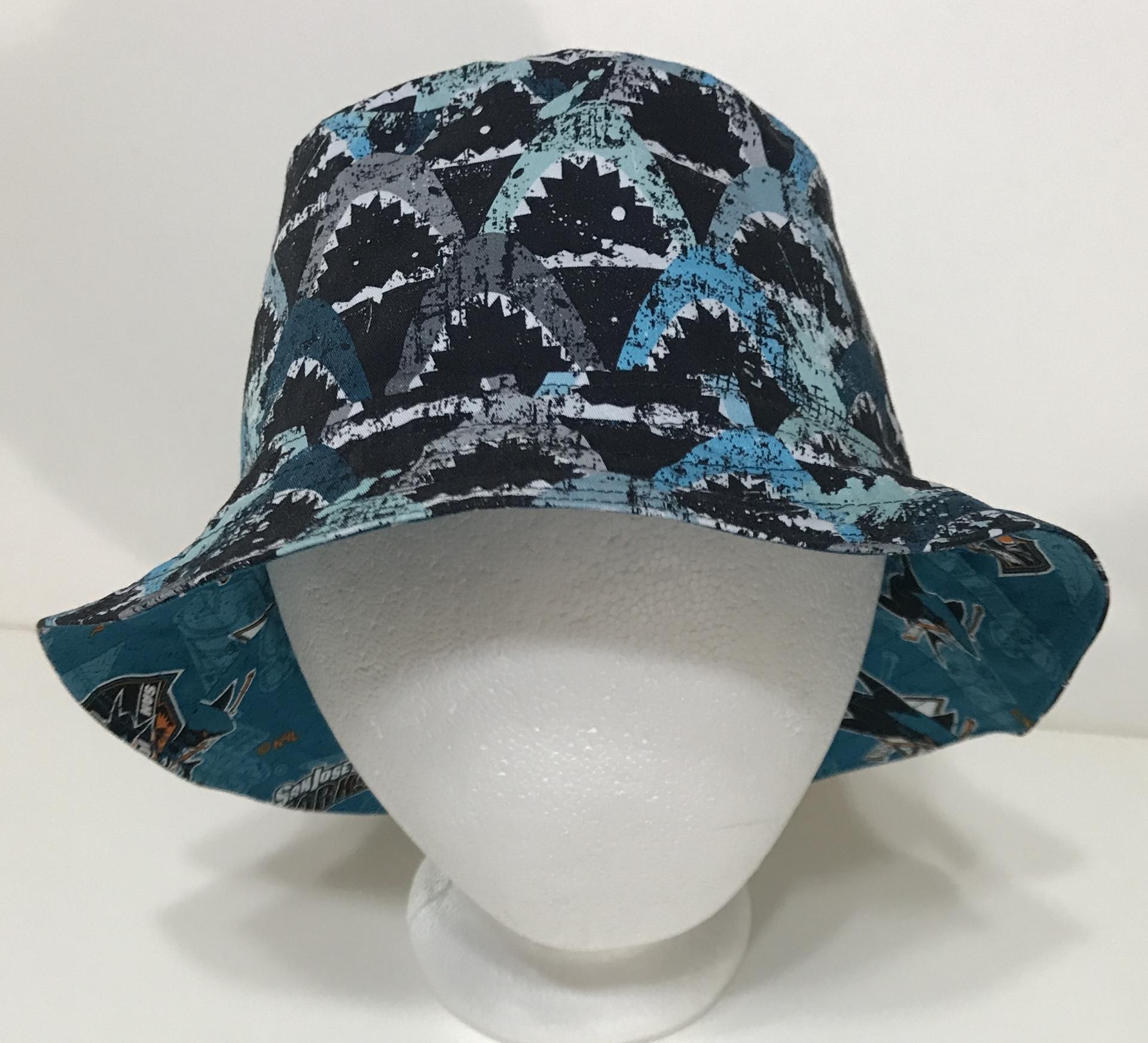 San Jose Sharks Bucket Hat, Reversible, SJ Hockey, Unisex Sizes S-XXL, cotton, summer fishing hat, sun hat, floppy hat, adults or older children