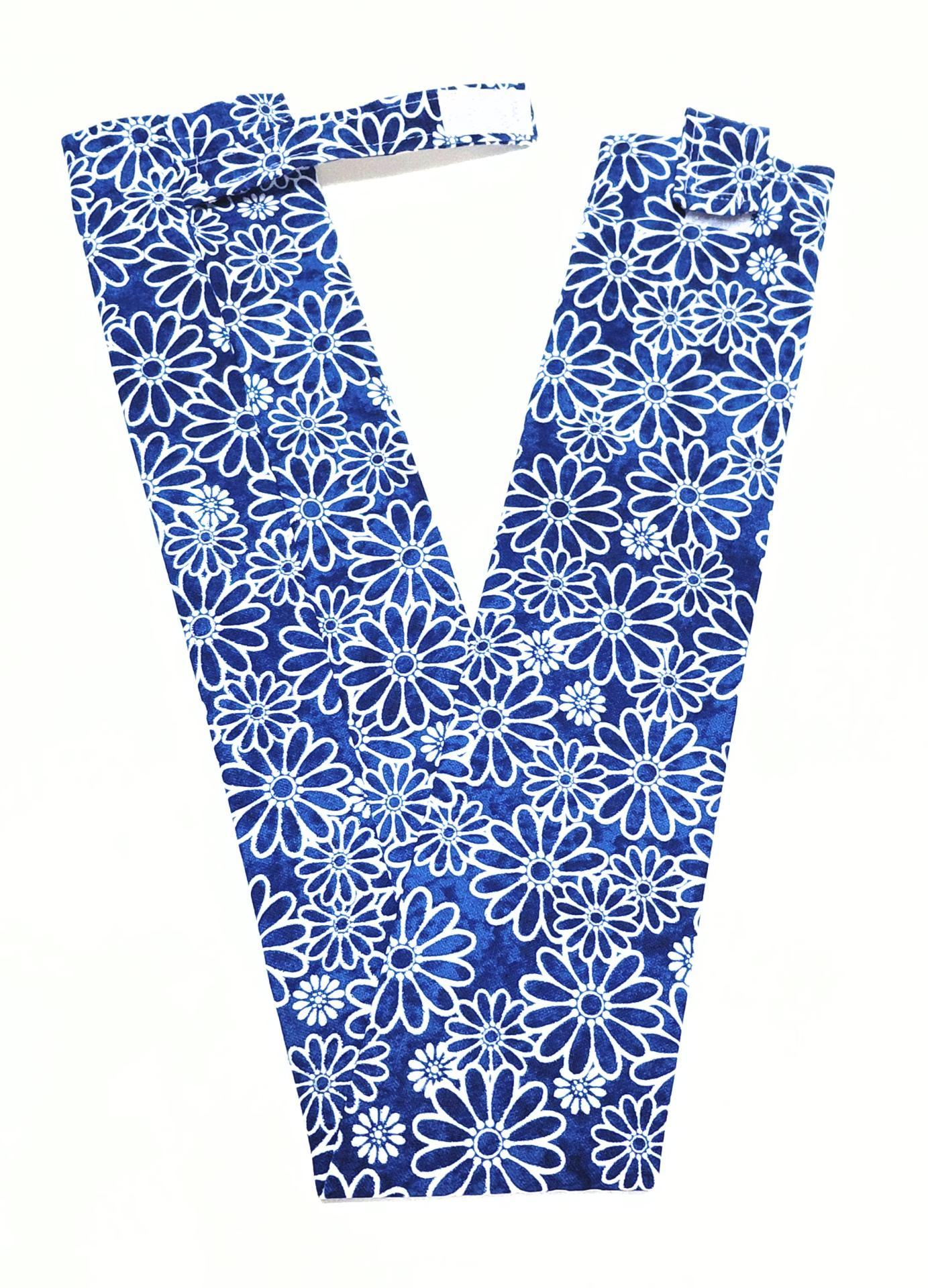 Wide Stethoscope Cover, Blue and White Floral Stethoscope Sleeve for non removable bells, gift for nurse, doctor, veterinarian, student