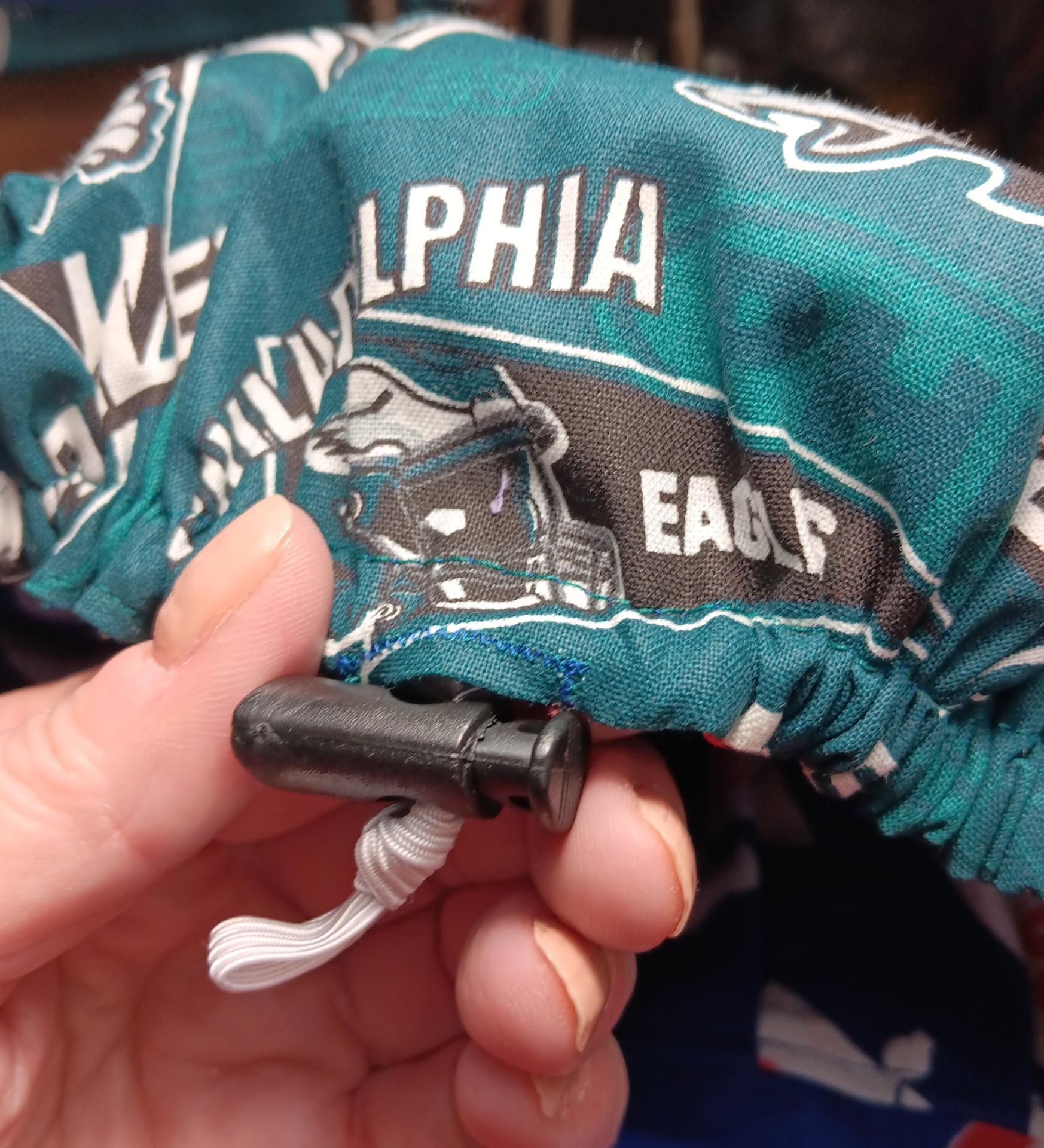 Bouffant Reversible Philadelphia Phillies / Eagles Scrub Cap, handmade, adjustable, nurse, technician, doctor, food service