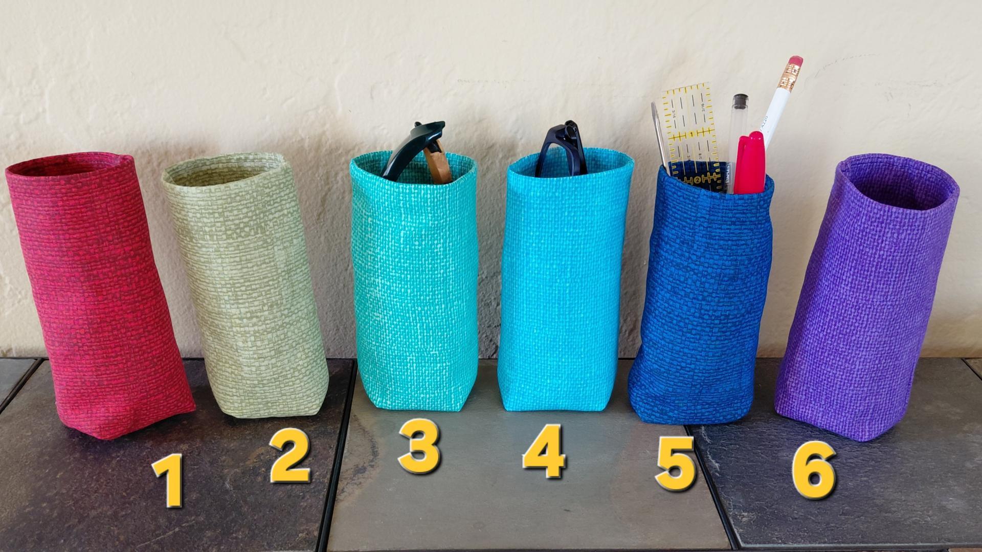 Solid Color Upright Eyeglasses Holder, Faux Burlap Look Glasses Stand, Glasses Holder, Weighted Stand-up Glasses Pouch, Fabric Glasses Case, Handmade