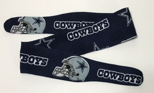 3” wide Dallas Cowboys hair tie, hair wrap, headband, pin up, self tie, scarf, neckerchief, retro, rockabilly