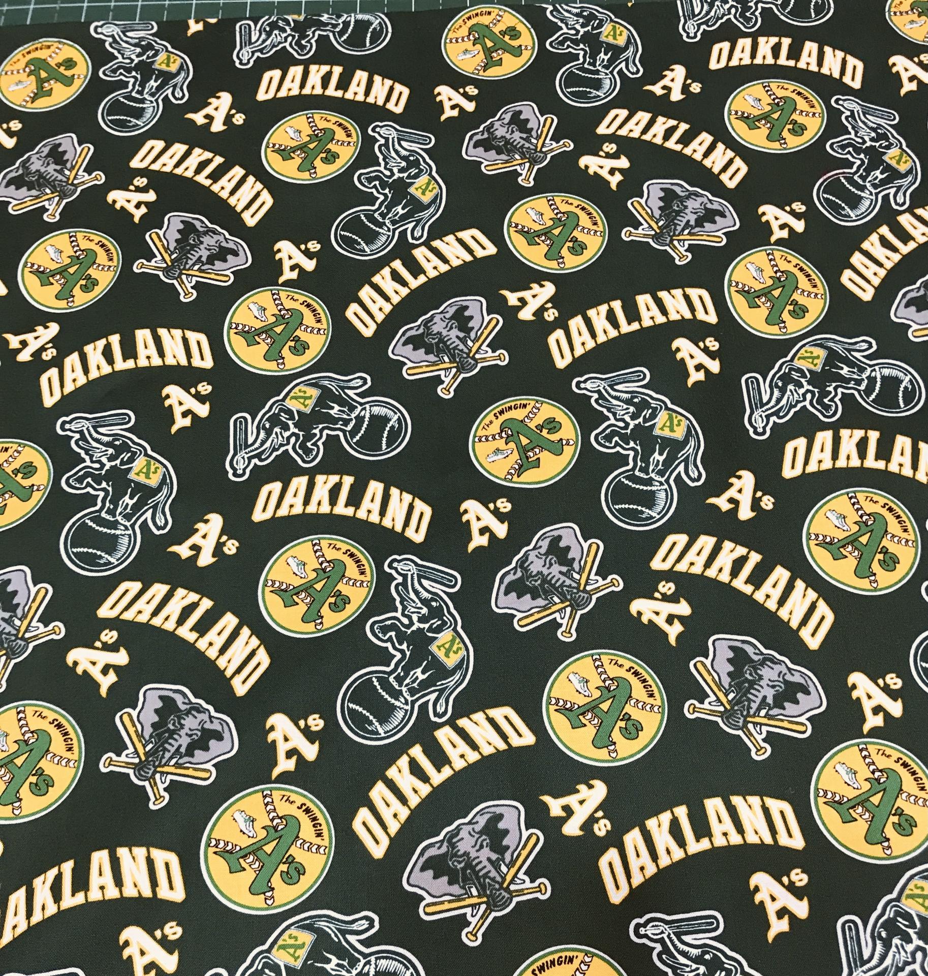 22" Square Oakland A's Bandana, Adult Size, Single-Sided, Athletics Baseball, Head Scarf, Fan Tailgate Table Topper, Room Party Decoration