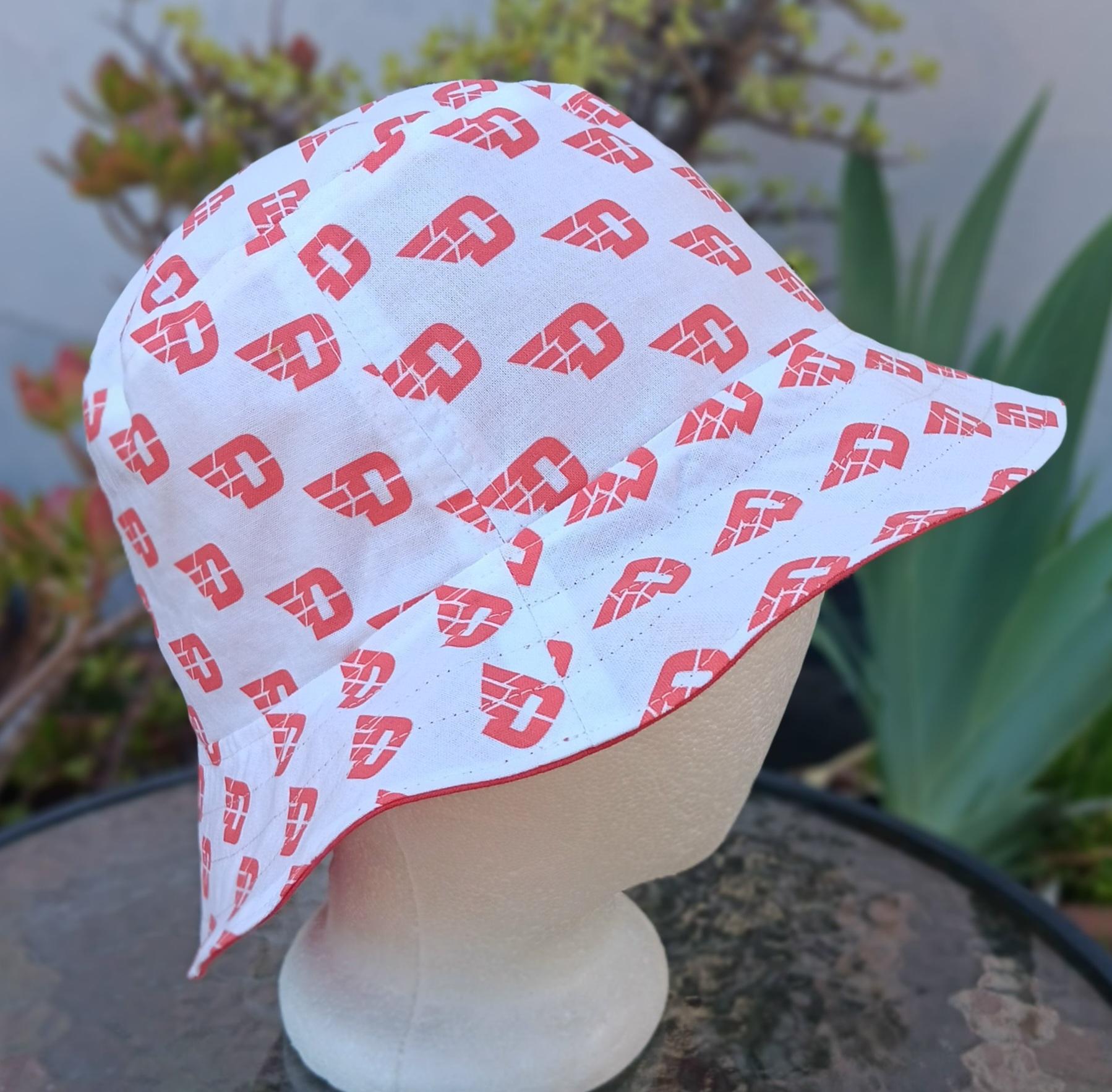 University of Dayton Flyers Bucket Hat, Handmade, Reversible to Red, Size LARGE, summer hat, fishing hat, floppy hat