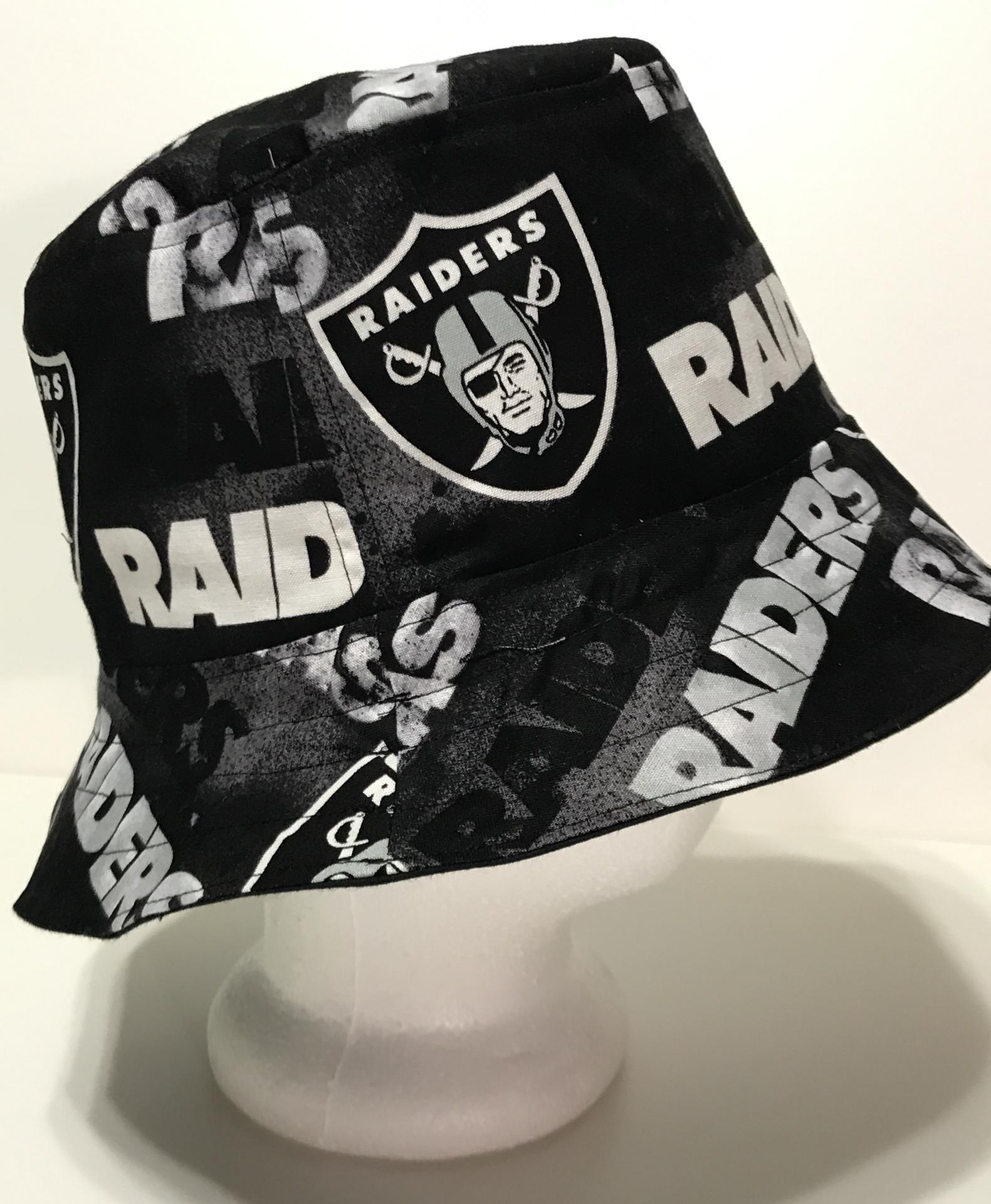 Las Vegas Raiders Bucket Hat, Reversible, Unisex Sizes S-XXL, cotton, fishing hat, summer hat, sun hat, floppy hat, adults or older children