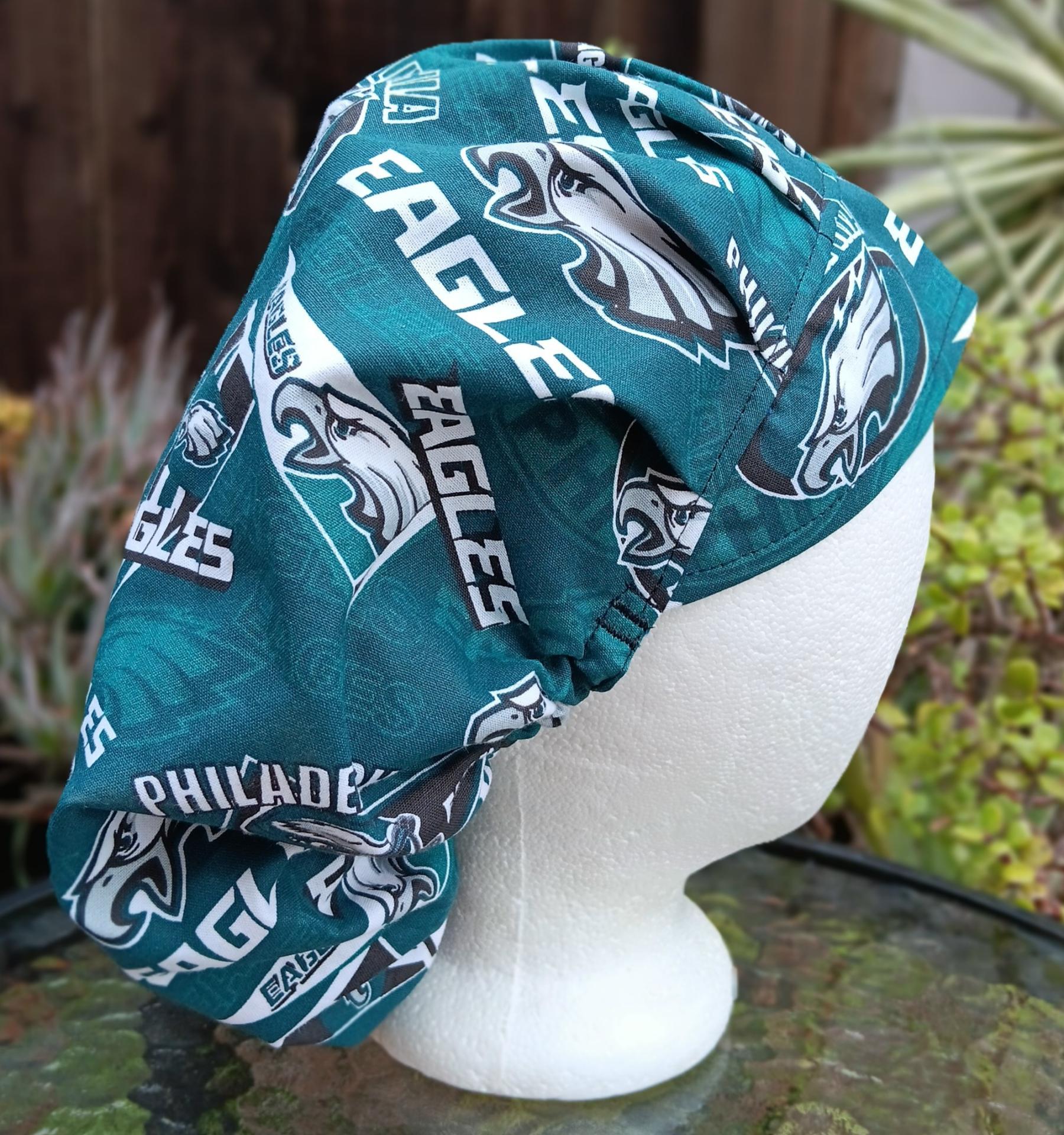 Bouffant Reversible Philadelphia Phillies / Eagles Scrub Cap, handmade, adjustable, nurse, technician, doctor, food service