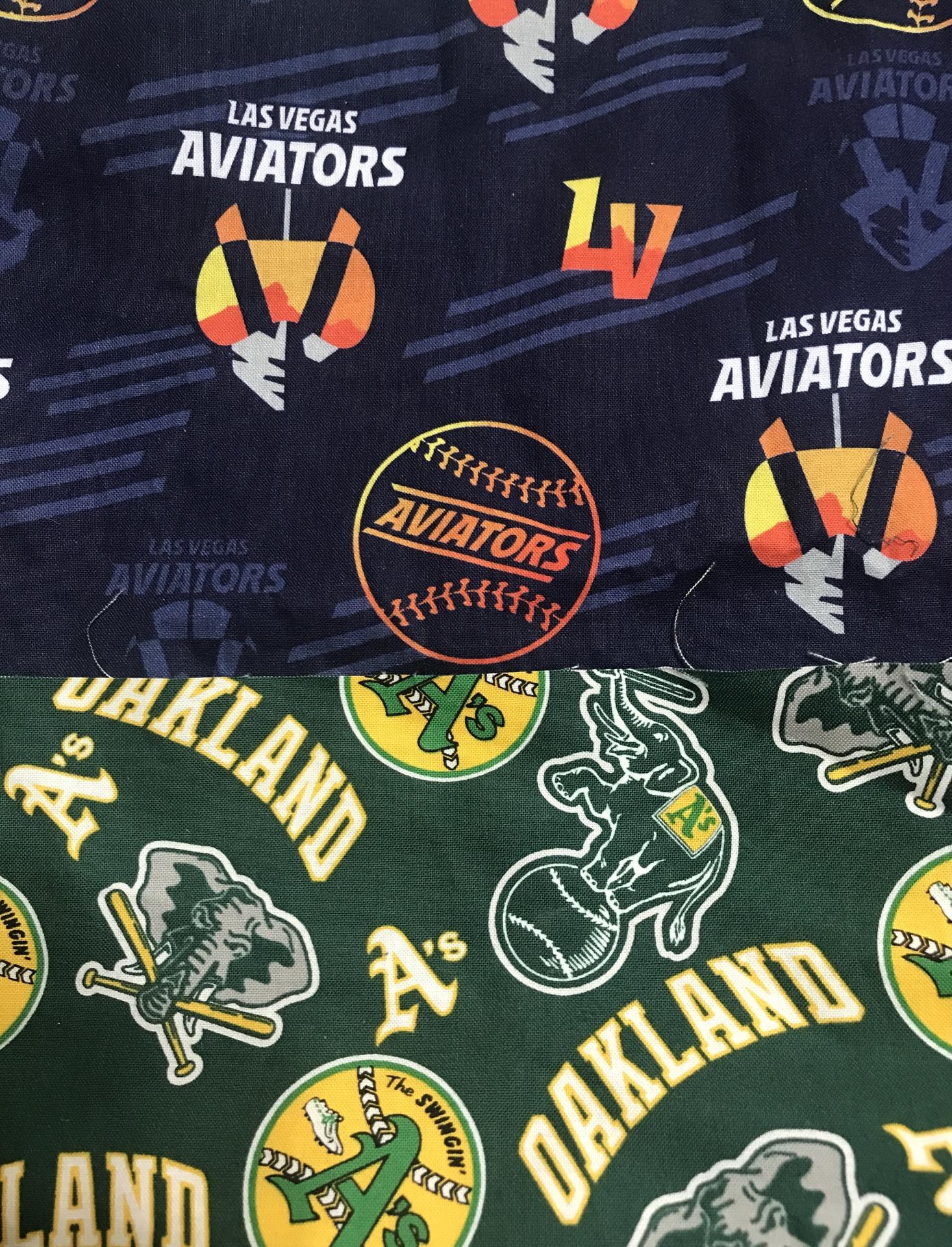 Las Vegas Aviators fabric on reverse of Oakland A's bucket hat