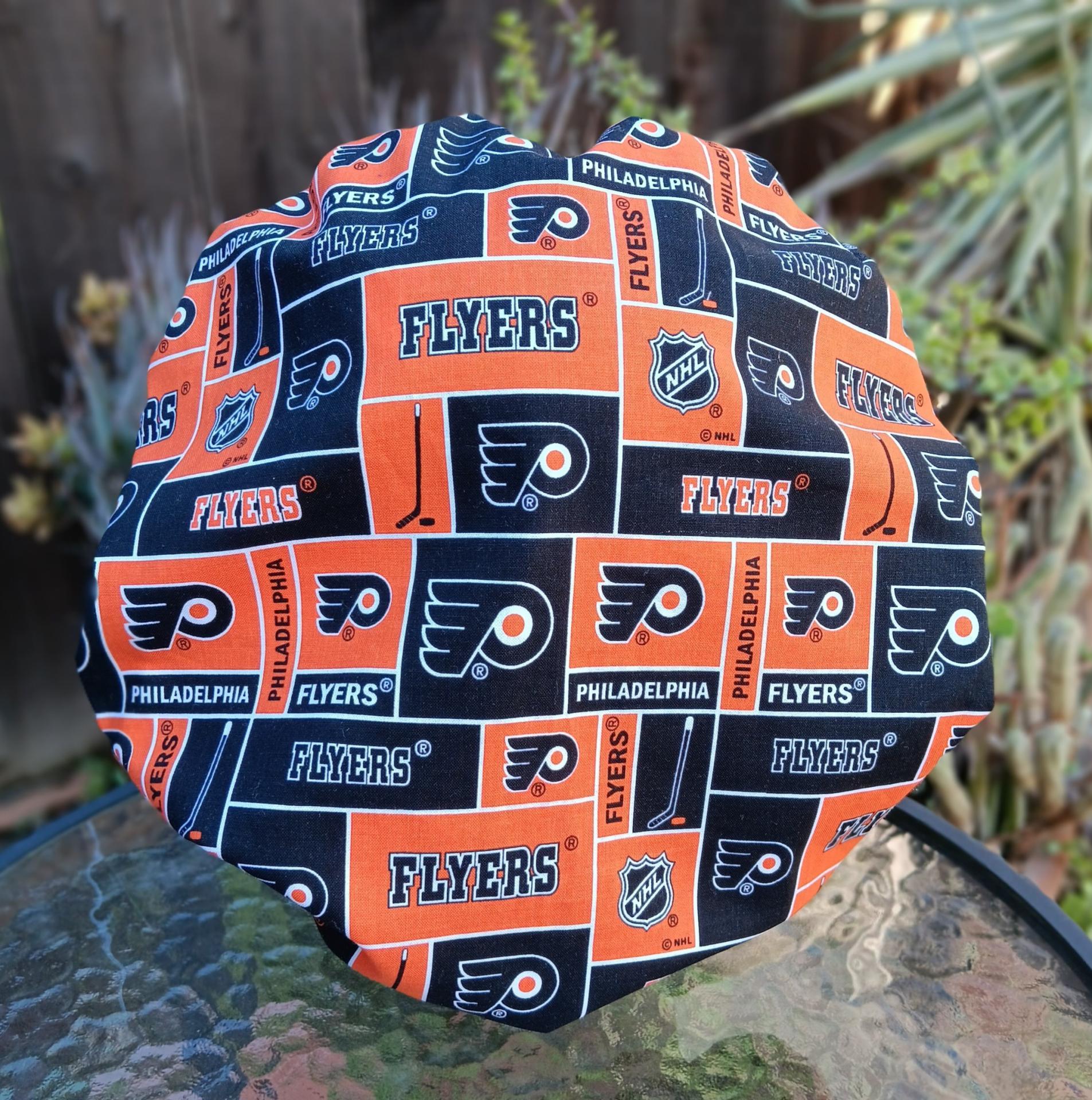 Bouffant Reversible Philadelphia Phillies / Flyers scrub cap, adjustable, nurse, technician, doctor, food service, handmade