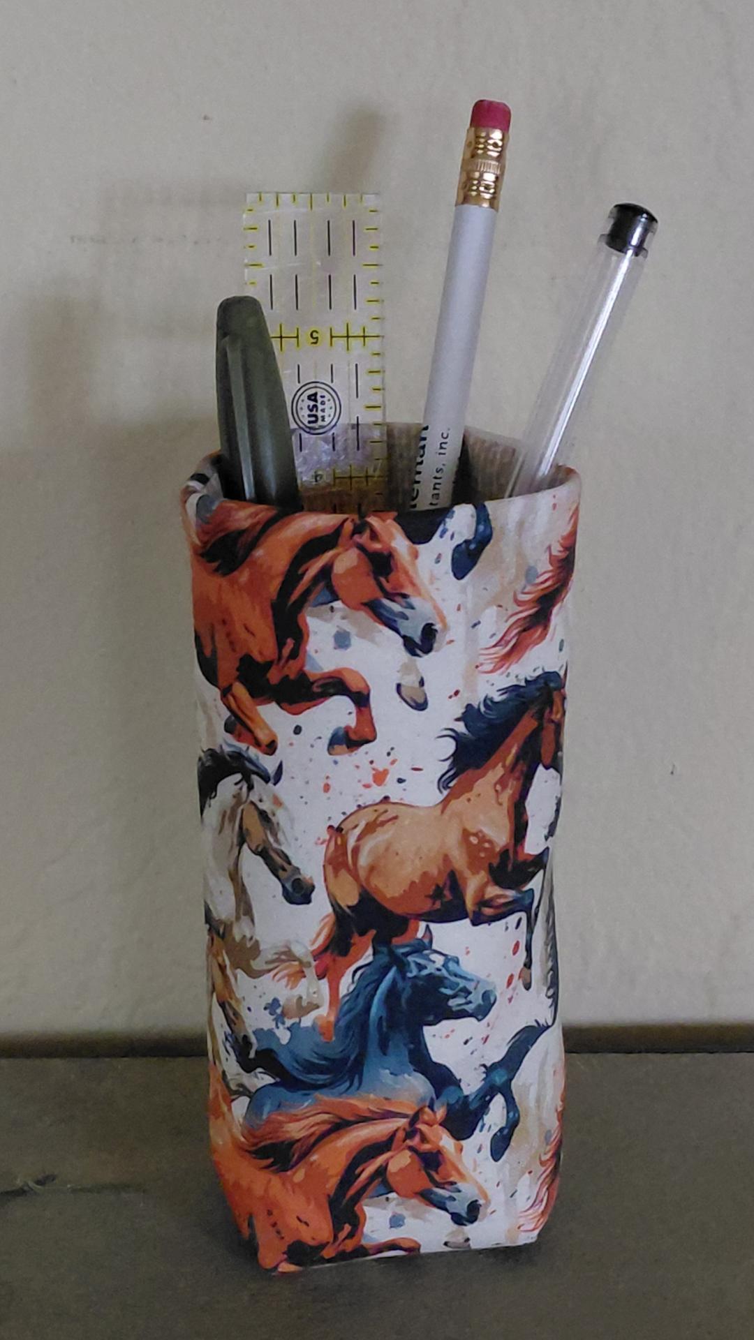 Horses Eyeglasses Holder, Glasses Stand, Glasses Holder, Horse Mom Gift, Weighted Stand-up Glasses Pouch, Horse Lover Gift