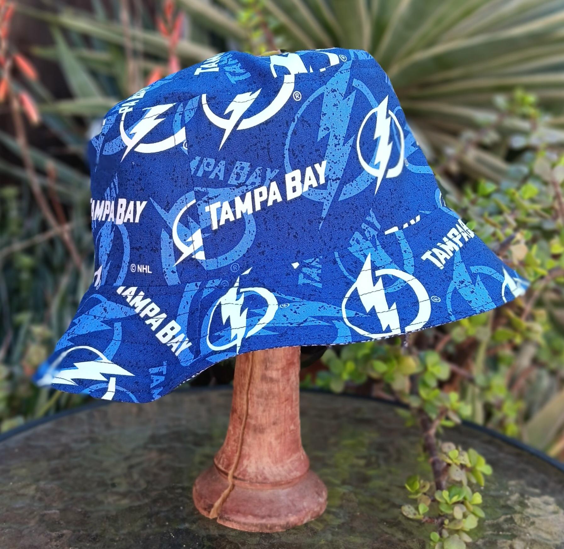 Tampa Bay Rays / Lightning Bucket Hat, Reversible, Unisex Sizes S-XXL, Cotton, Handmade, summer fishing hat, ponytail sun hat, floppy hat