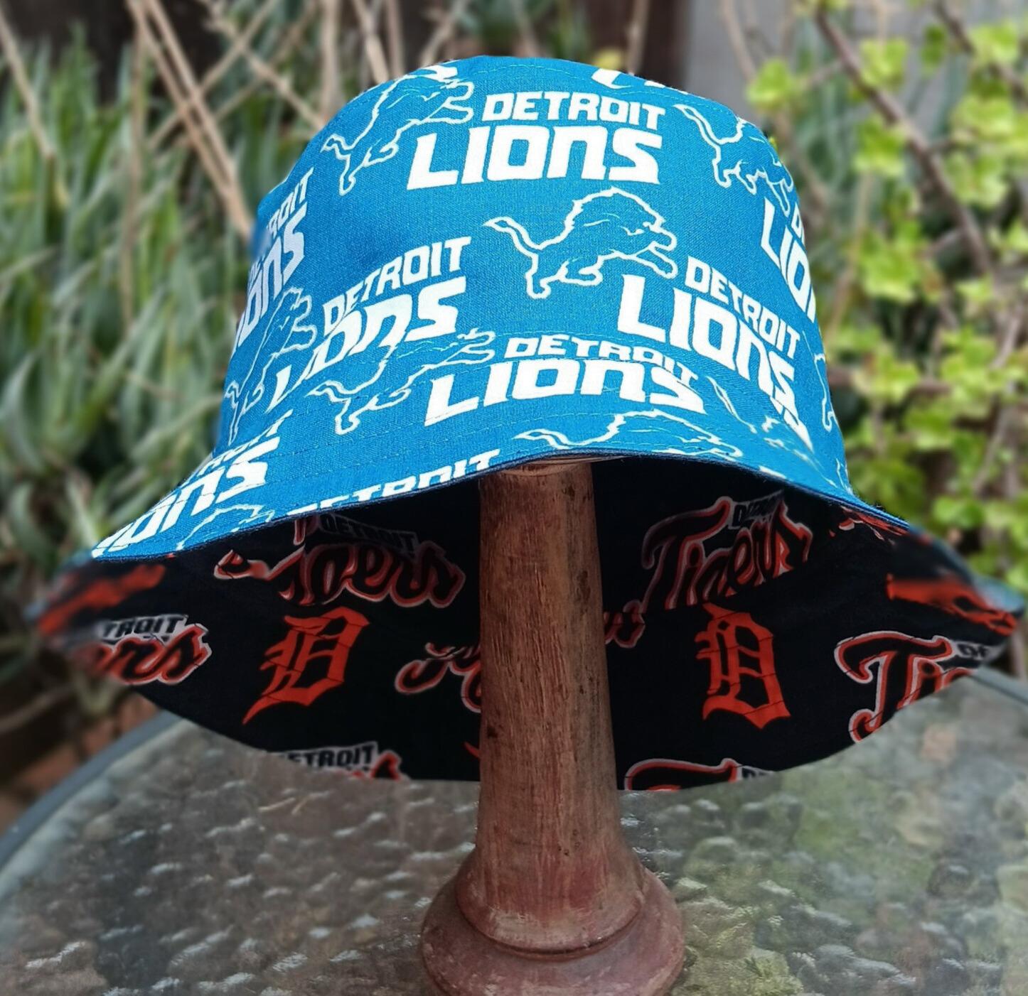 Detroit Tigers Bucket Hat, Old English D, Reversible, Unisex Sizes up to 4XL, handmade, baseball, fishing hat, sun hat, floppy hat, cotton