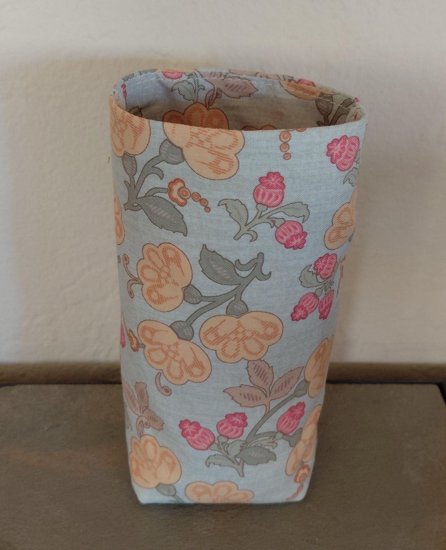 Floral Upright Eyeglasses Holder, Glasses Stand, Glasses Holder, Weighted Stand-up Glasses Pouch, Botanical, Pink Green Gold Cream Pastels