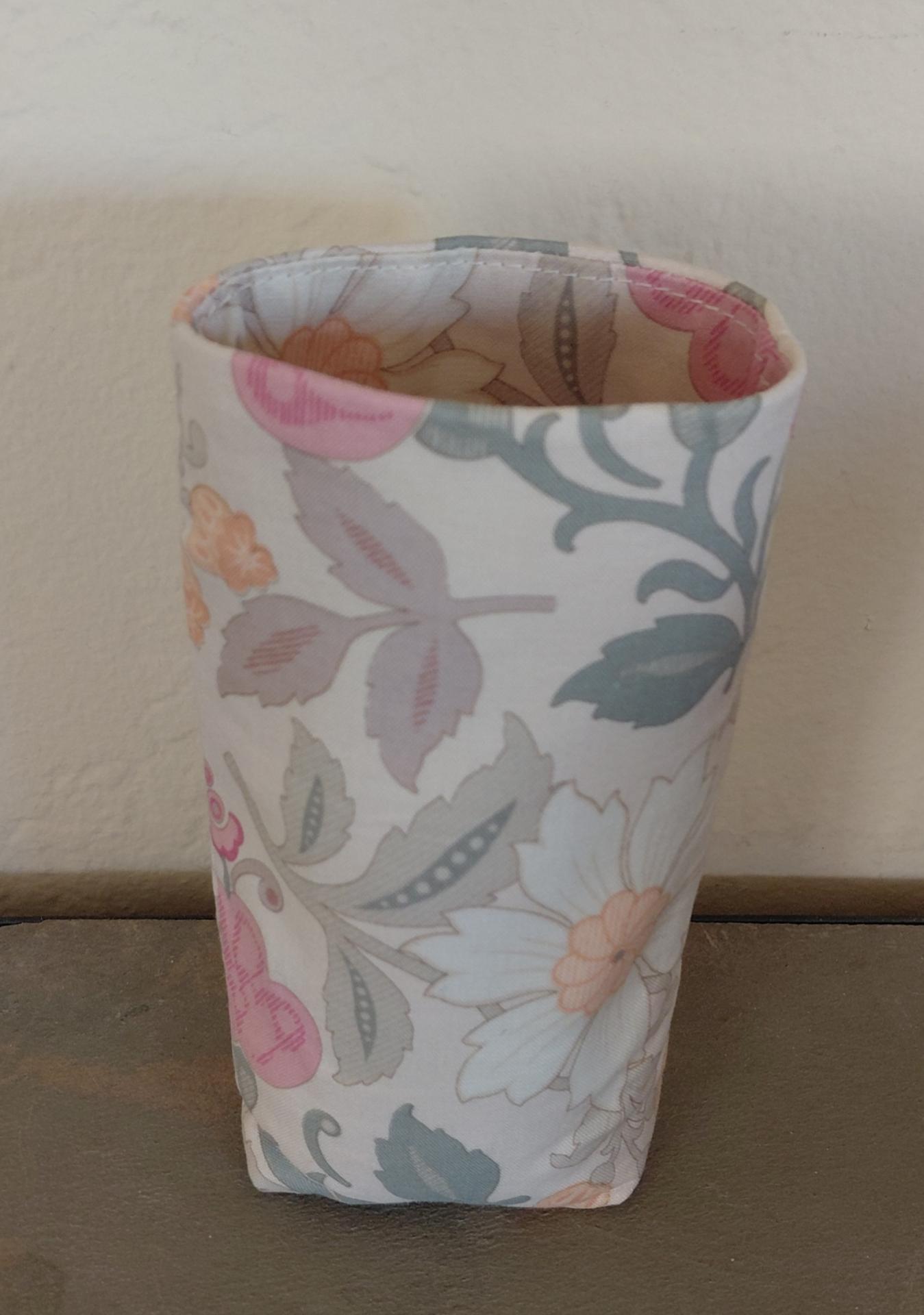 Floral Upright Eyeglasses Holder, Glasses Stand, Glasses Holder, Weighted Stand-up Glasses Pouch, Botanical, Pink Green Gold Cream Pastels