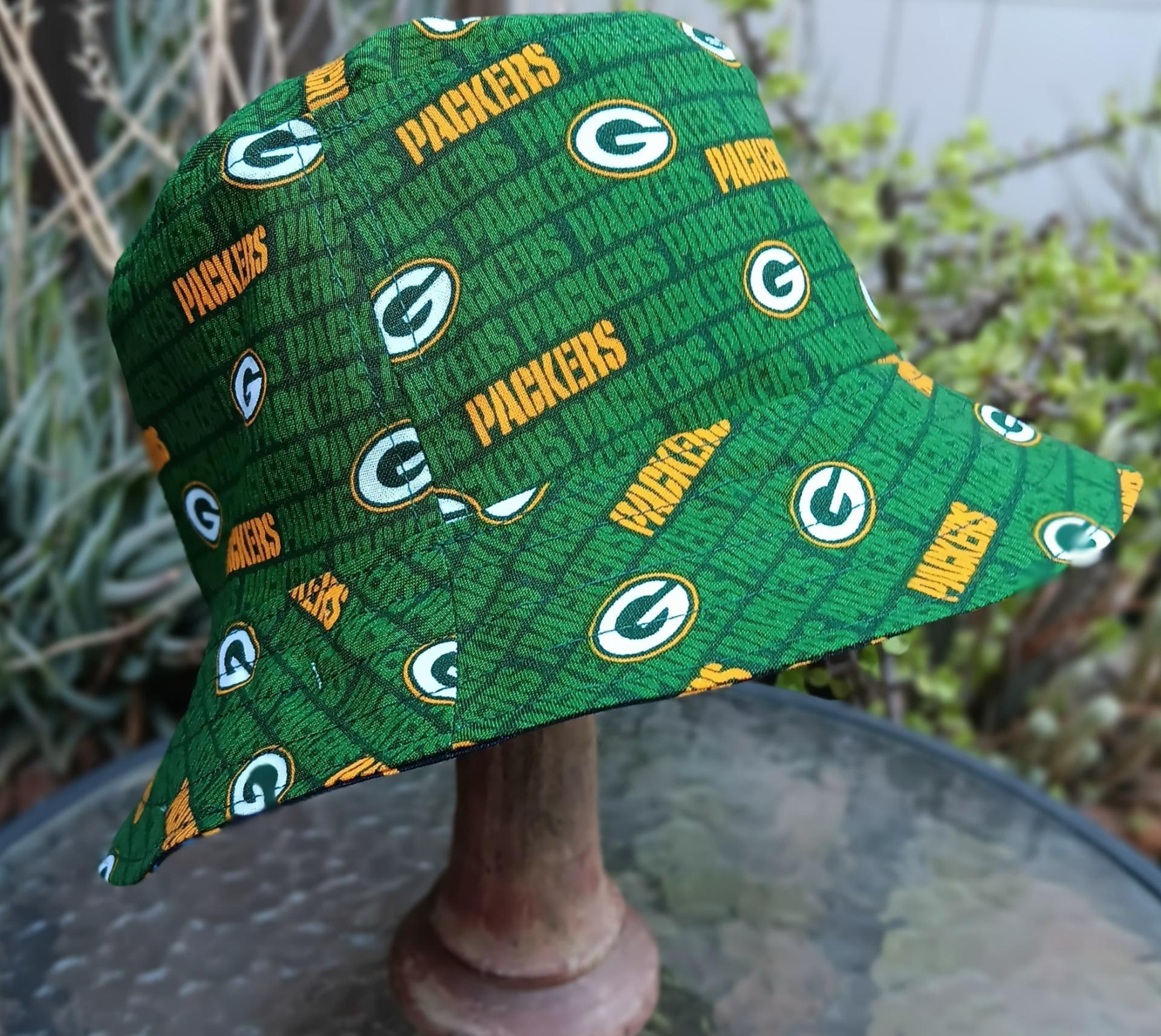 Green Bay Packers / Milwaukee Brewers Bucket Hat, Handmade, Reversible, Unisex, Sizes up to 4XL, fishing hat, Wisconsin, sun hat, floppy hat