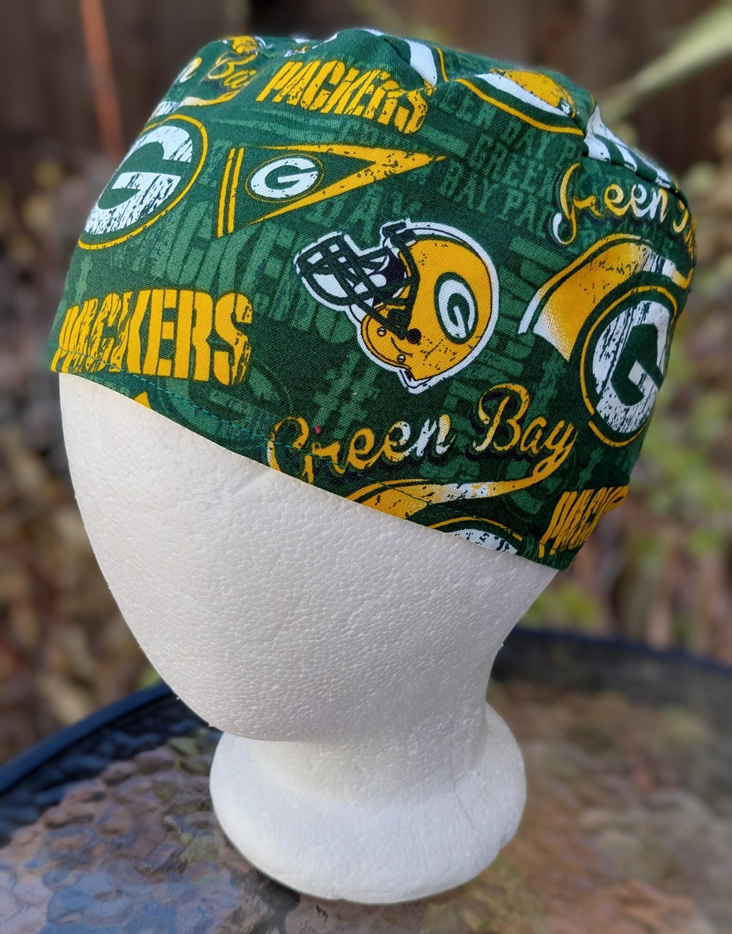Reversible Wisconsin Teams Scrub Cap, handmade, adjustable, short hair, gift for nurse, dentist, technician, food service