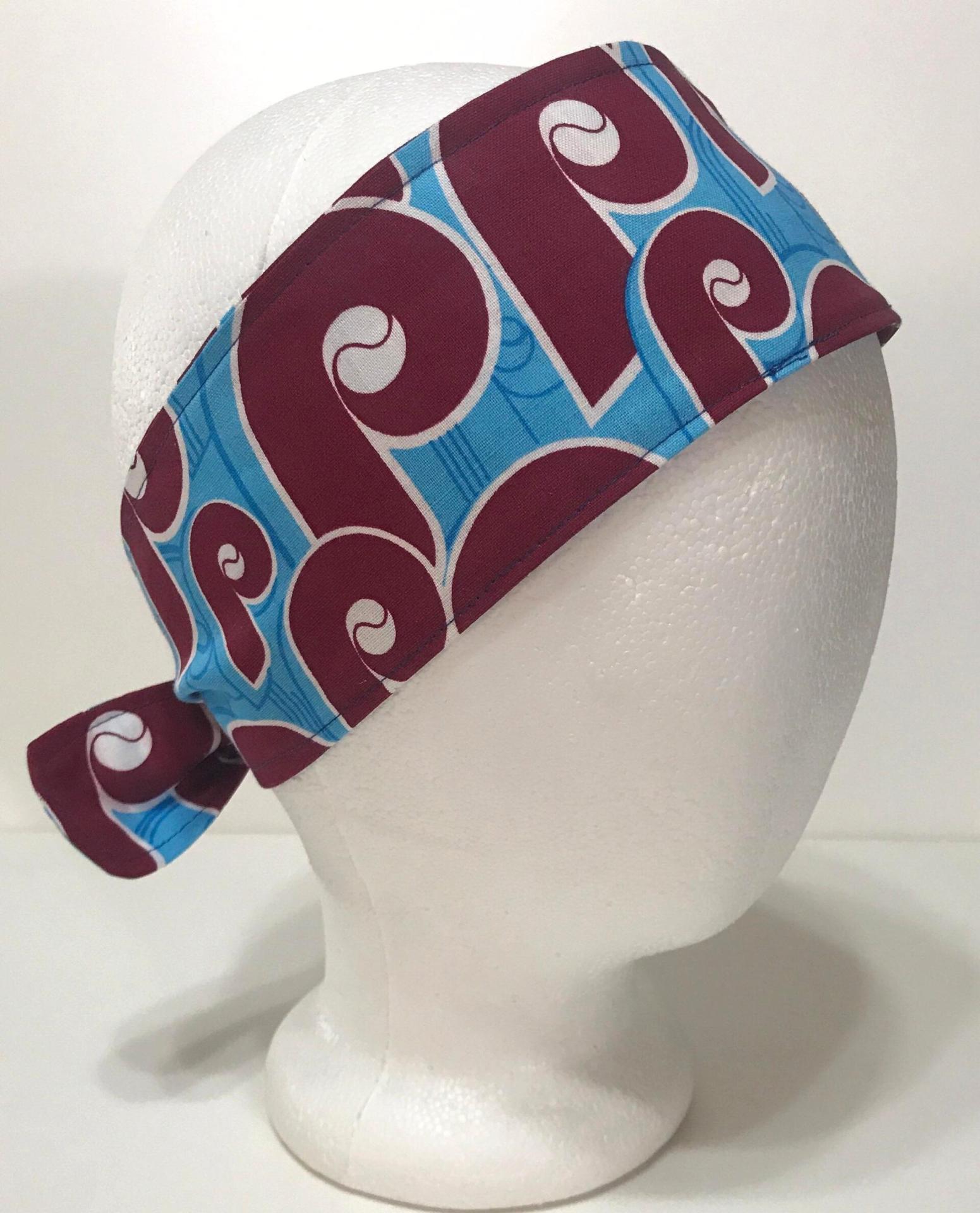 3” Wide Philadelphia Phillies Throwback Headband, handmade, hair wrap, pin up, hair tie, top knot, retro style, rockabilly