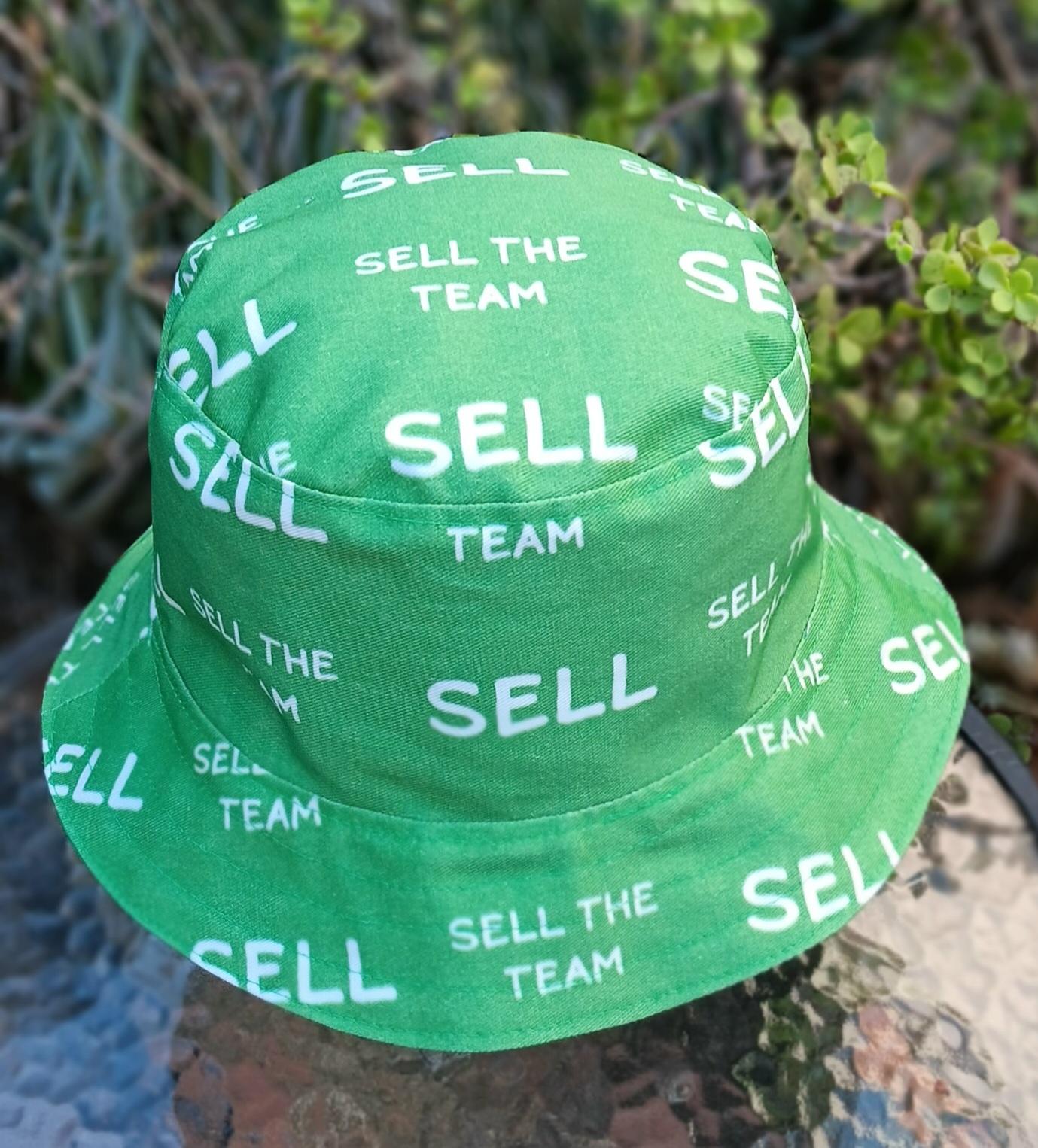 SELL the Team Bucket Hat, Reversible to Green & White Drums, Unisex Sizes up ot 4XL, Oakland, floppy hat, sun hat, adults and older children