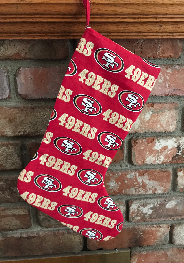 Back is all one red 49ers logo fabric