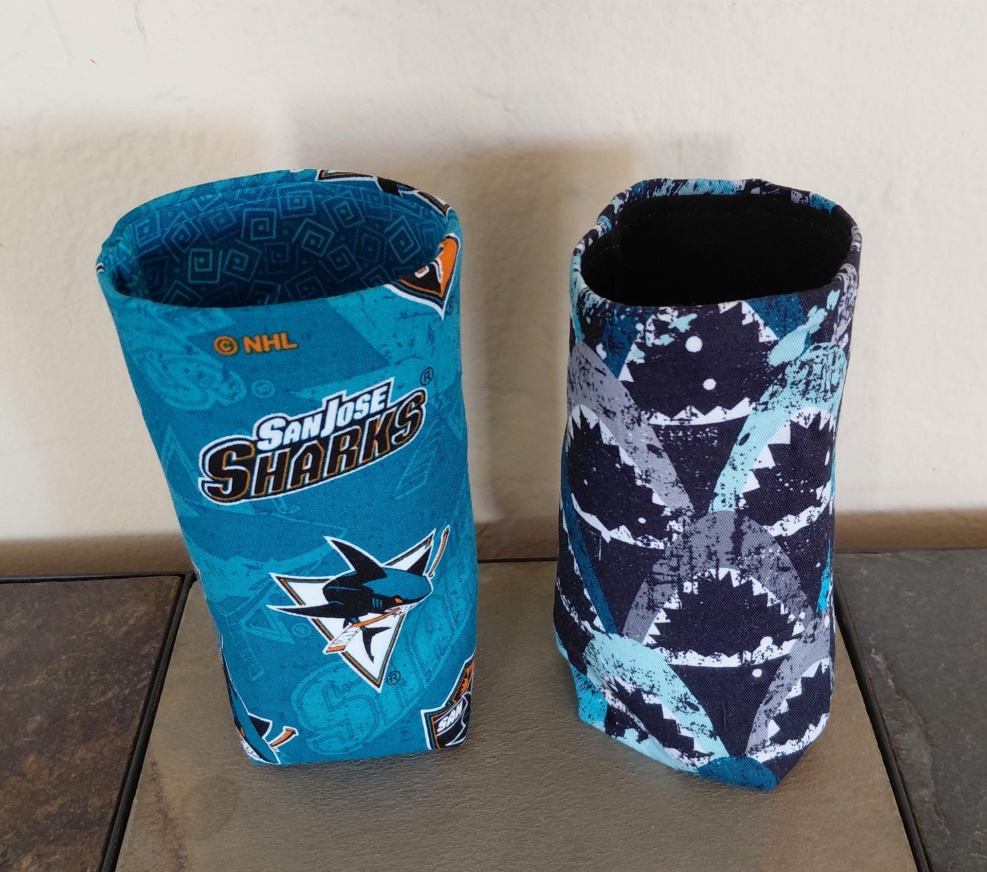 San Jose Sharks Upright Eyeglasses Holder, Handmade, Weighted Glasses Case, Glasses Stand, Eyeglasses Cup, Gift for Sharks fan, Hockey