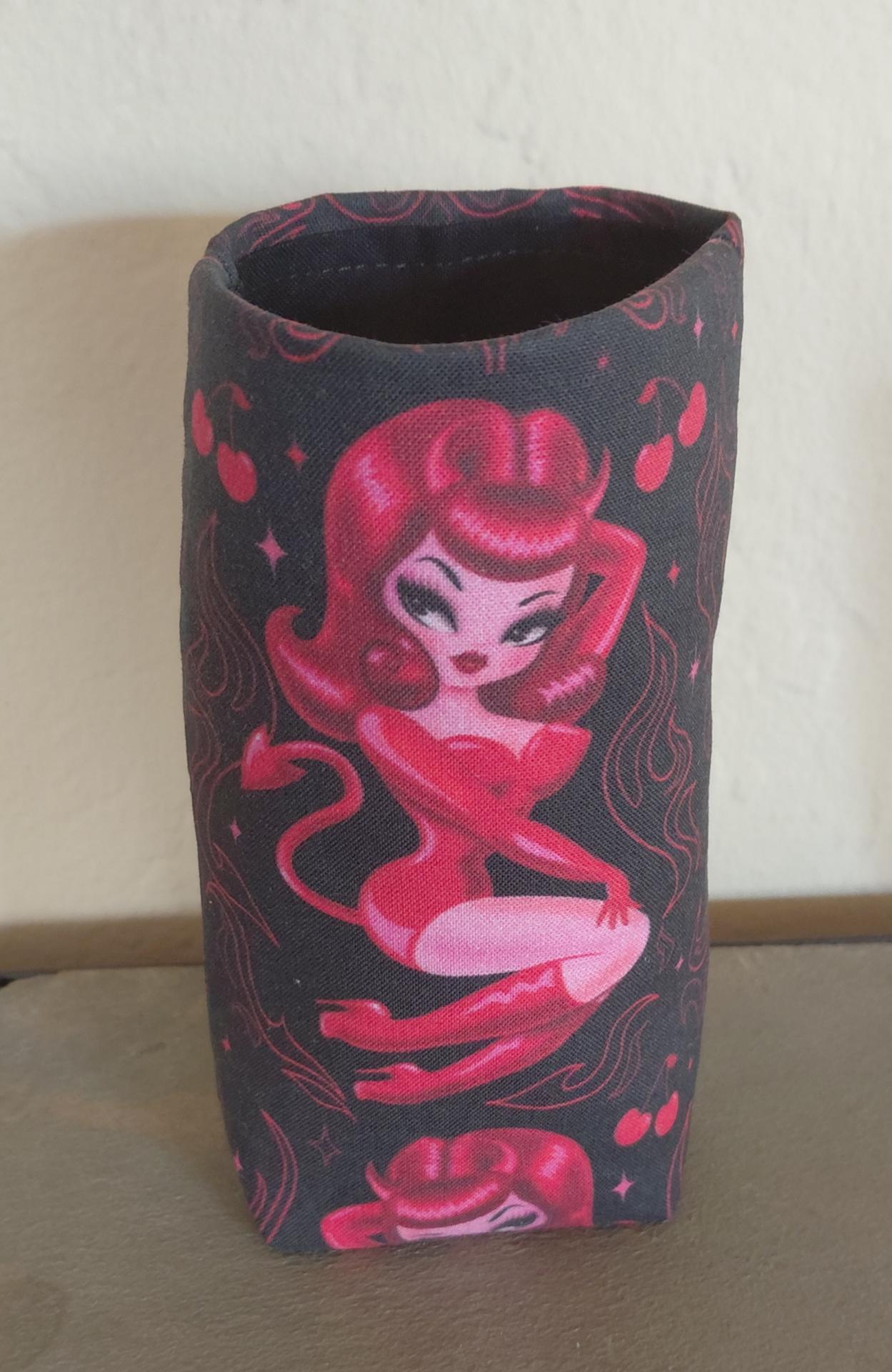 She Devil Print Eyeglasses Holder, Glasses Stand, Glasses Holder, Rockabilly Gift, Weighted Stand-up Glasses Pouch, Pin-Up Lover Gift