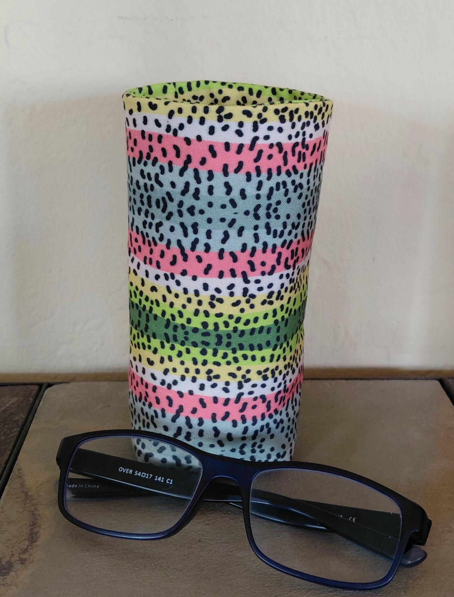 Fishing Theme Upright Eyeglasses Holder, Glasses Stand, Eyeglasses Cup, Weighted Fabric Eyeglasses Case, Fishing Gift, Handmade