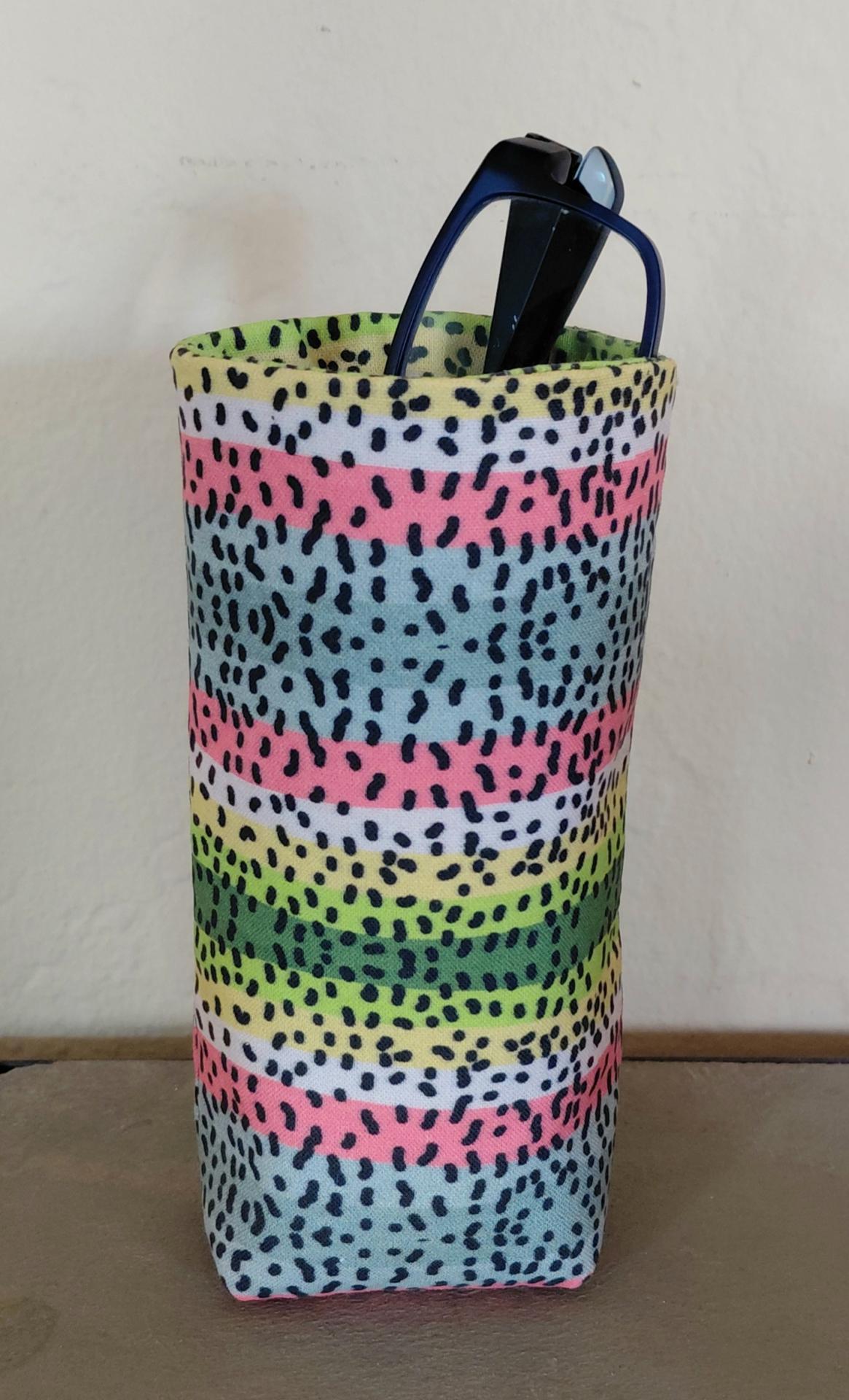 Fishing Theme Upright Eyeglasses Holder, Glasses Stand, Eyeglasses Cup, Weighted Fabric Eyeglasses Case, Fishing Gift, Handmade