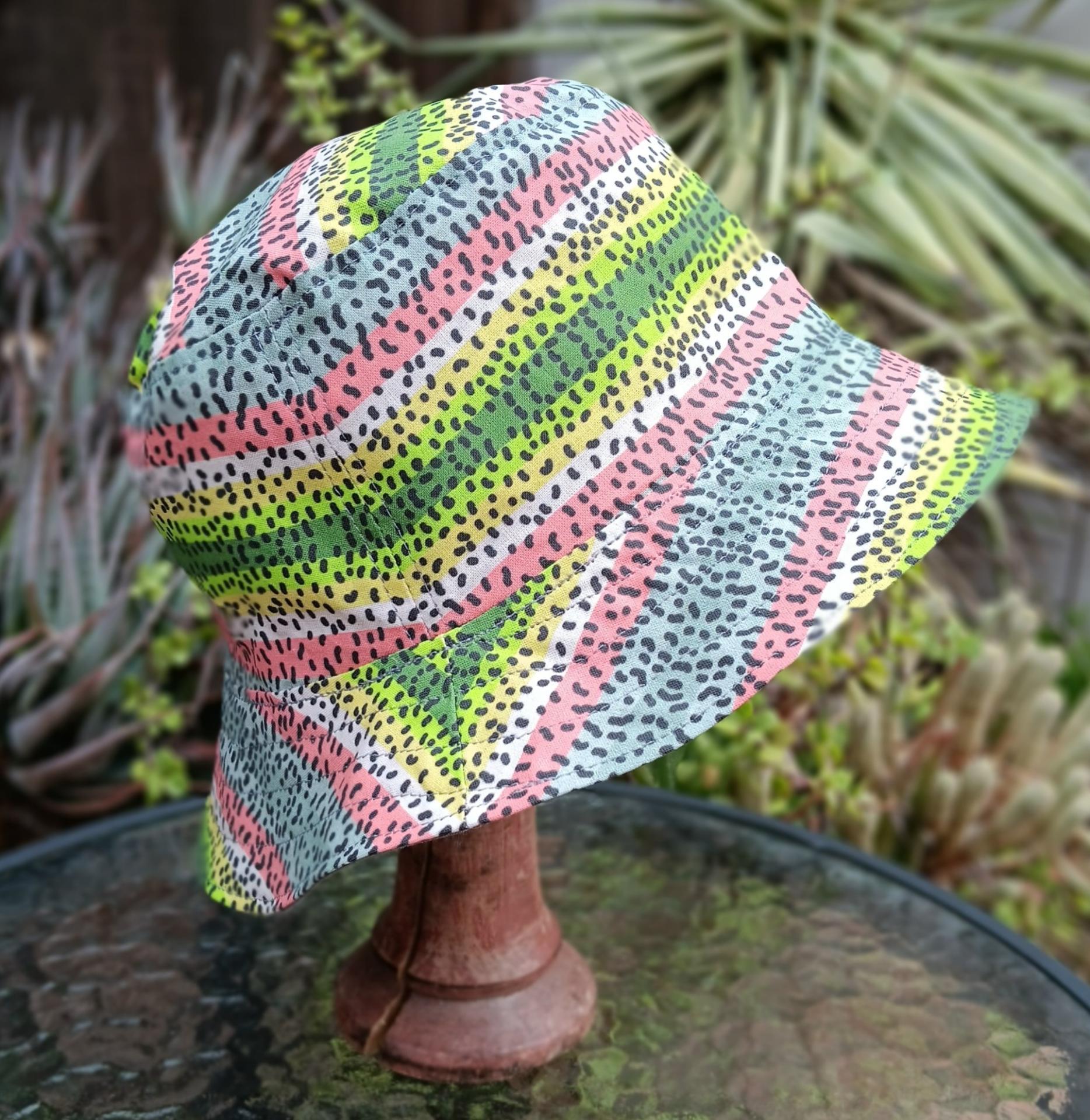 Trout Fishing Theme Bucket Hat, Fly Fishing, Reversible, Sizes up to 4XL, summer hat, fishing hat, sun hat, floppy hat, fisherman gift
