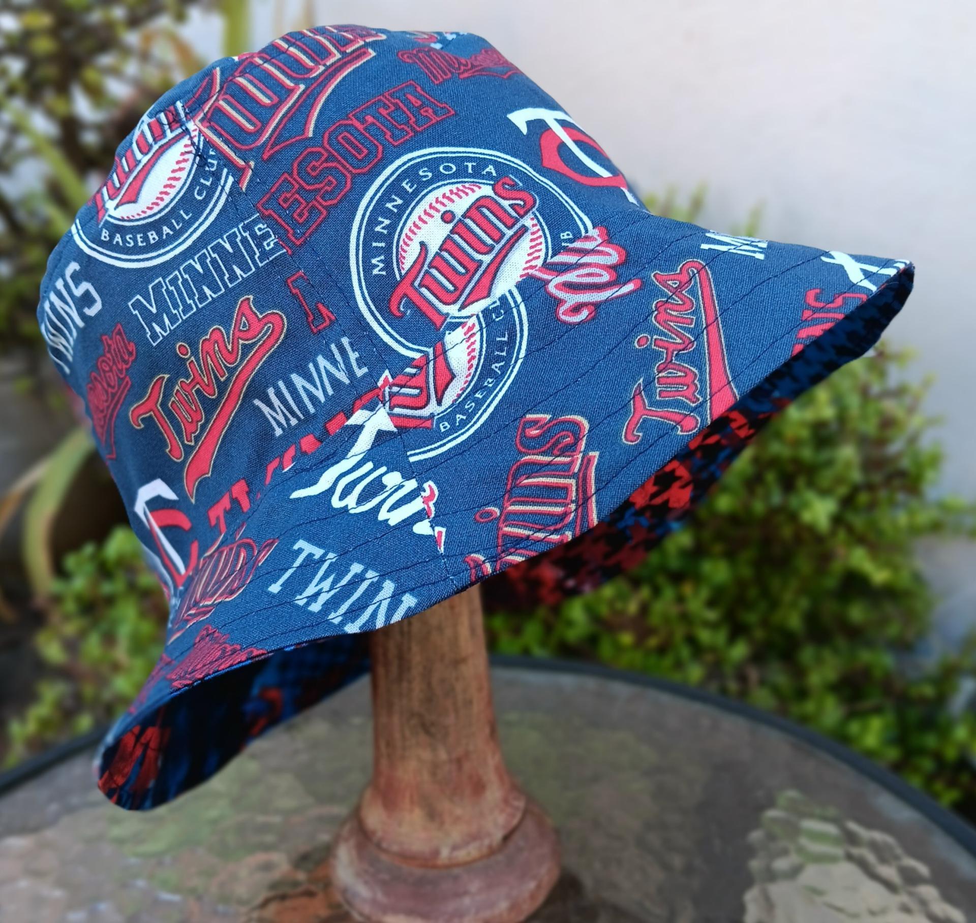 Minnesota Twins Bucket Hat, Handmade, Reversible, Unisex Sizes up to 4XL, fishing hat, sun hat, floppy hat, ponytail hat, baseball fan gift