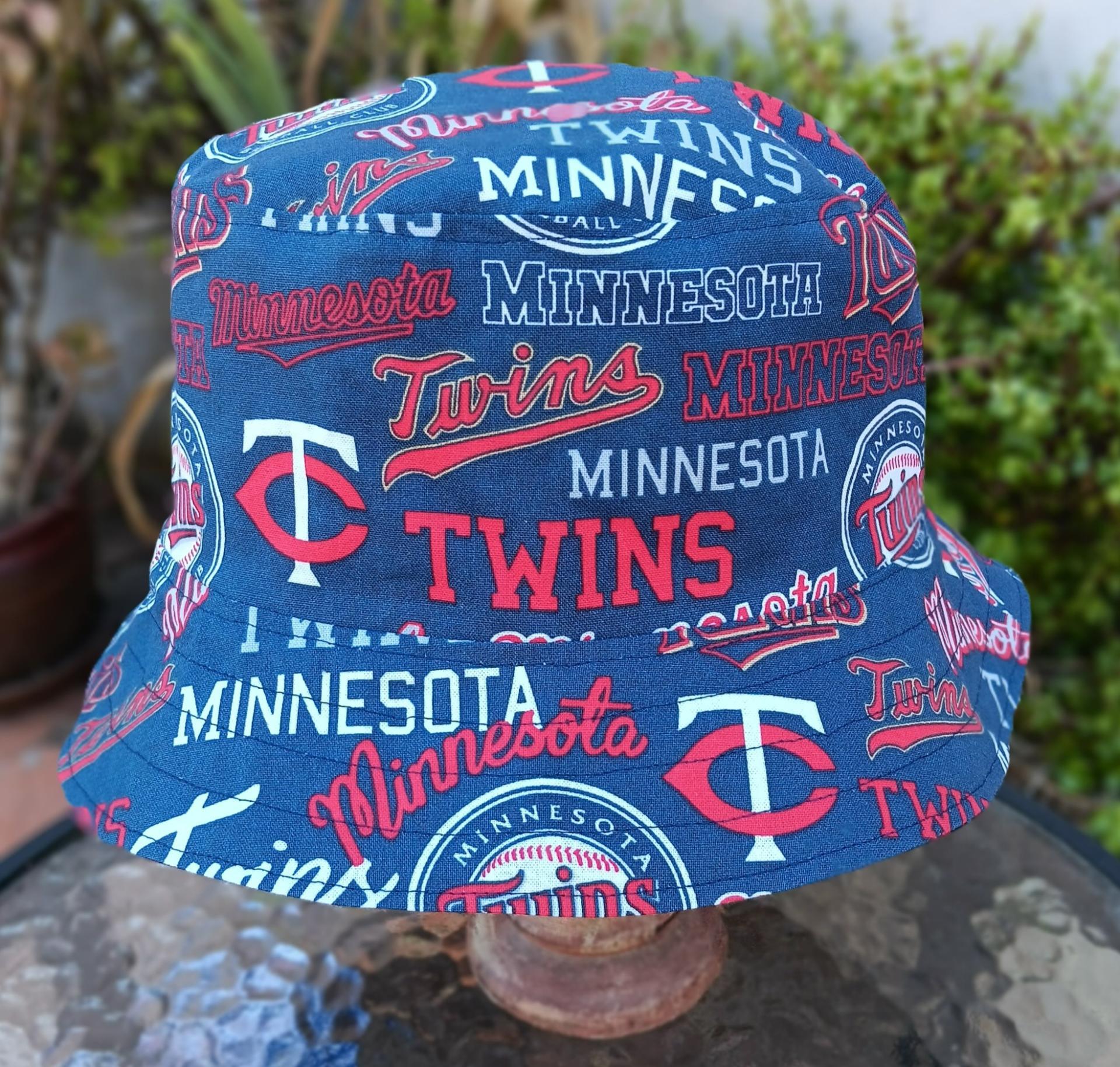 Minnesota Twins Bucket Hat, Handmade, Reversible, Unisex Sizes up to 4XL, fishing hat, sun hat, floppy hat, ponytail hat, baseball fan gift