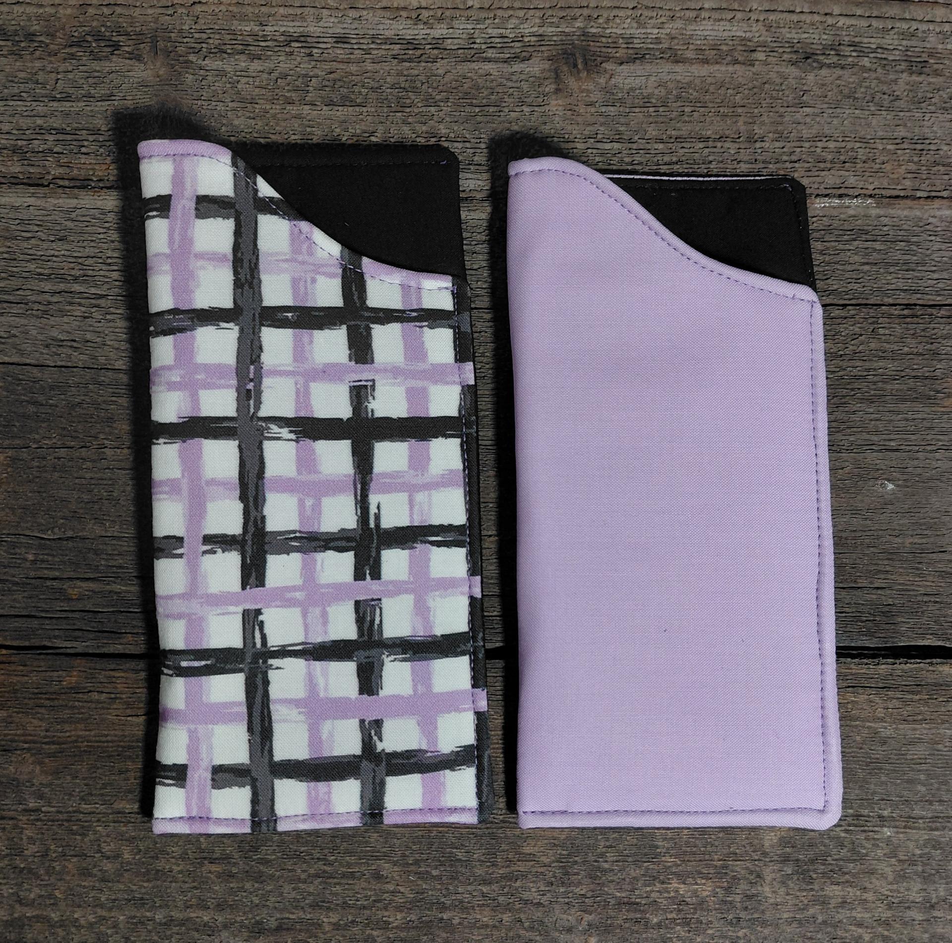 Purple and Black Eyeglass Sleeves, Team Colors Glasses Pouch, Purple and Black Sunglasses Case, Basketball GIft
