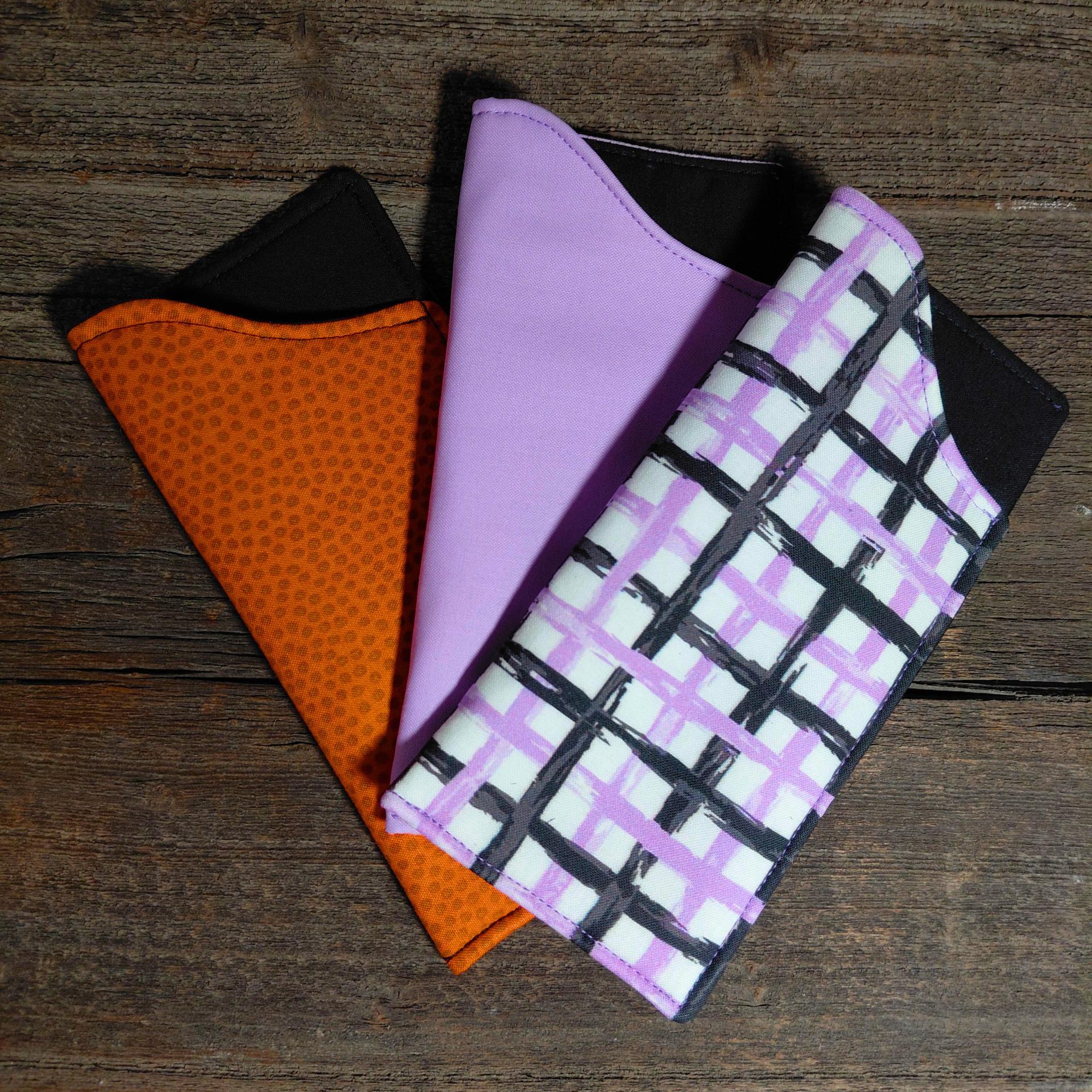 Purple and Black Eyeglass Sleeves, Team Colors Glasses Pouch, Purple and Black Sunglasses Case, Basketball GIft