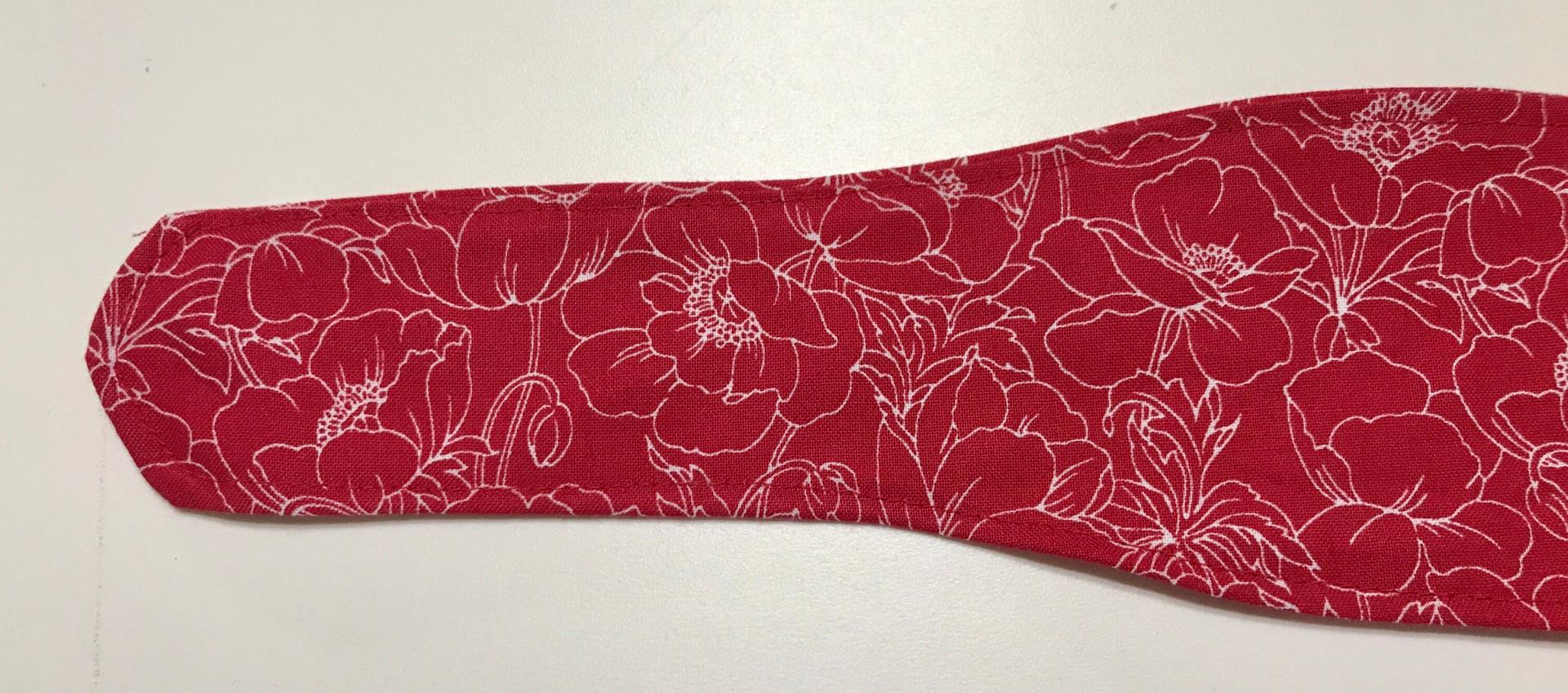 3” Wide Poppies Floral headband, self tie, hair wrap, pin up style, hair tie, retro style, rockabilly, scarf