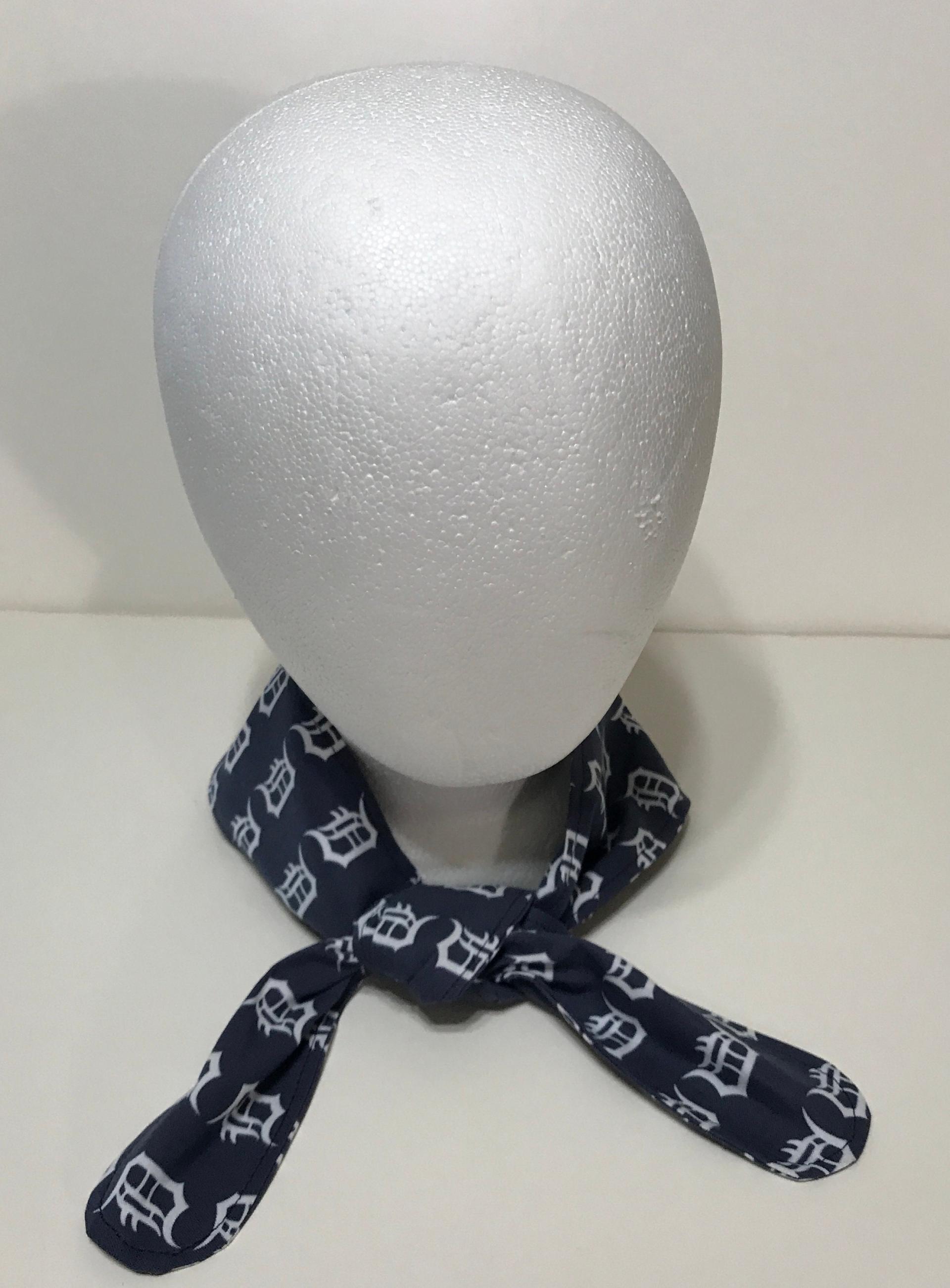 3” Wide Old English D headband, hair wrap, pin up, hair tie, scarf, neckerchief, retro, rockabilly, 100% cotton