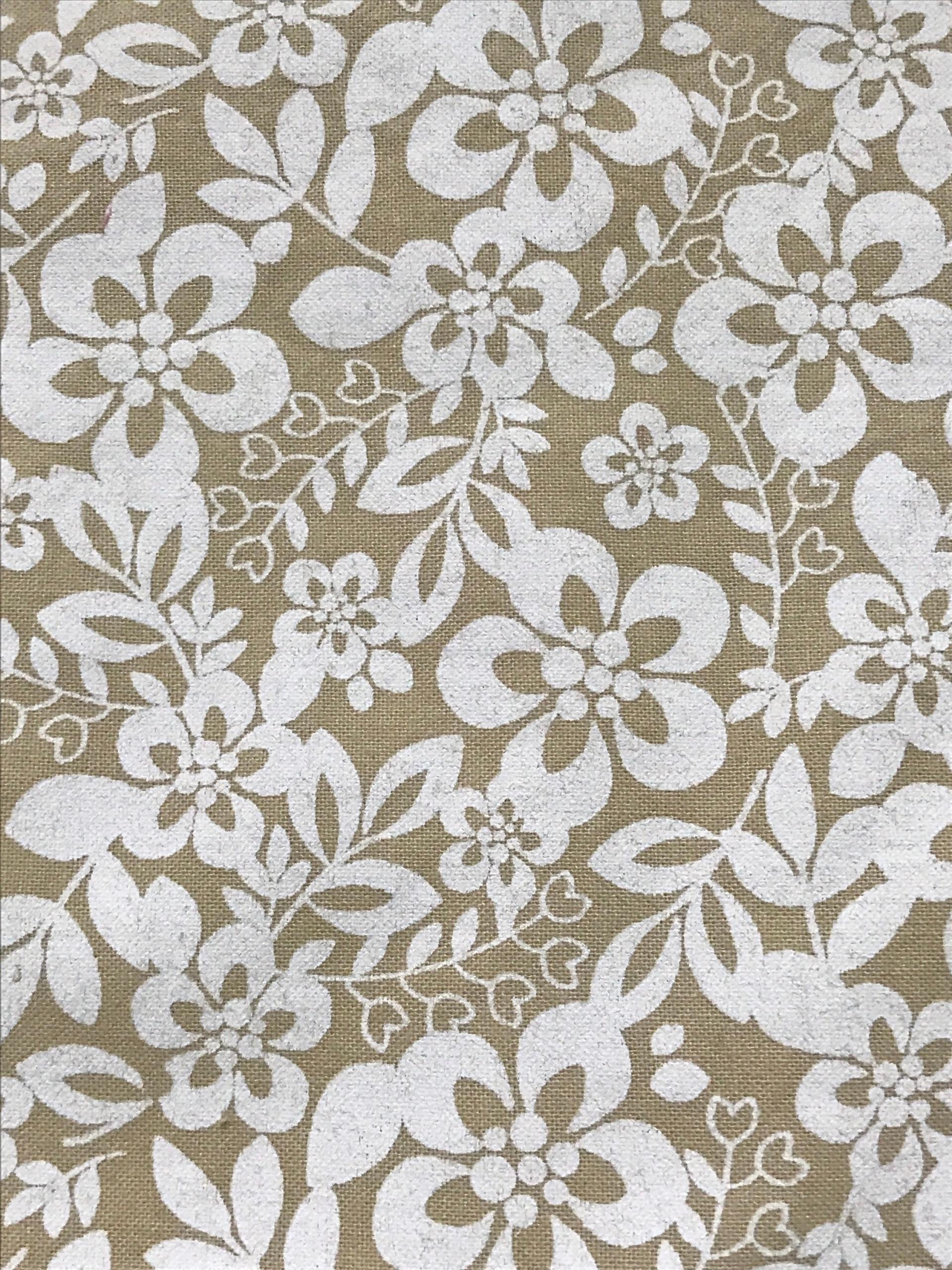 Simple small basic crutch bag, neutral floral print, walker bag, scooter handlebars bag, hanging bag