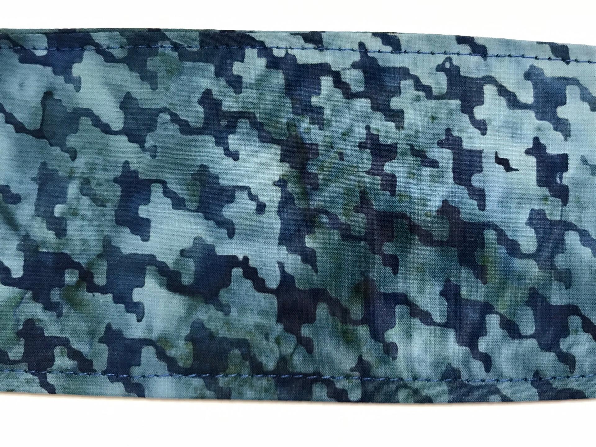 3” Wide Batik Dark Blue Headbands, hair wrap, pin up, hair tie, scarf, neckerchief, retro style, rockabilly