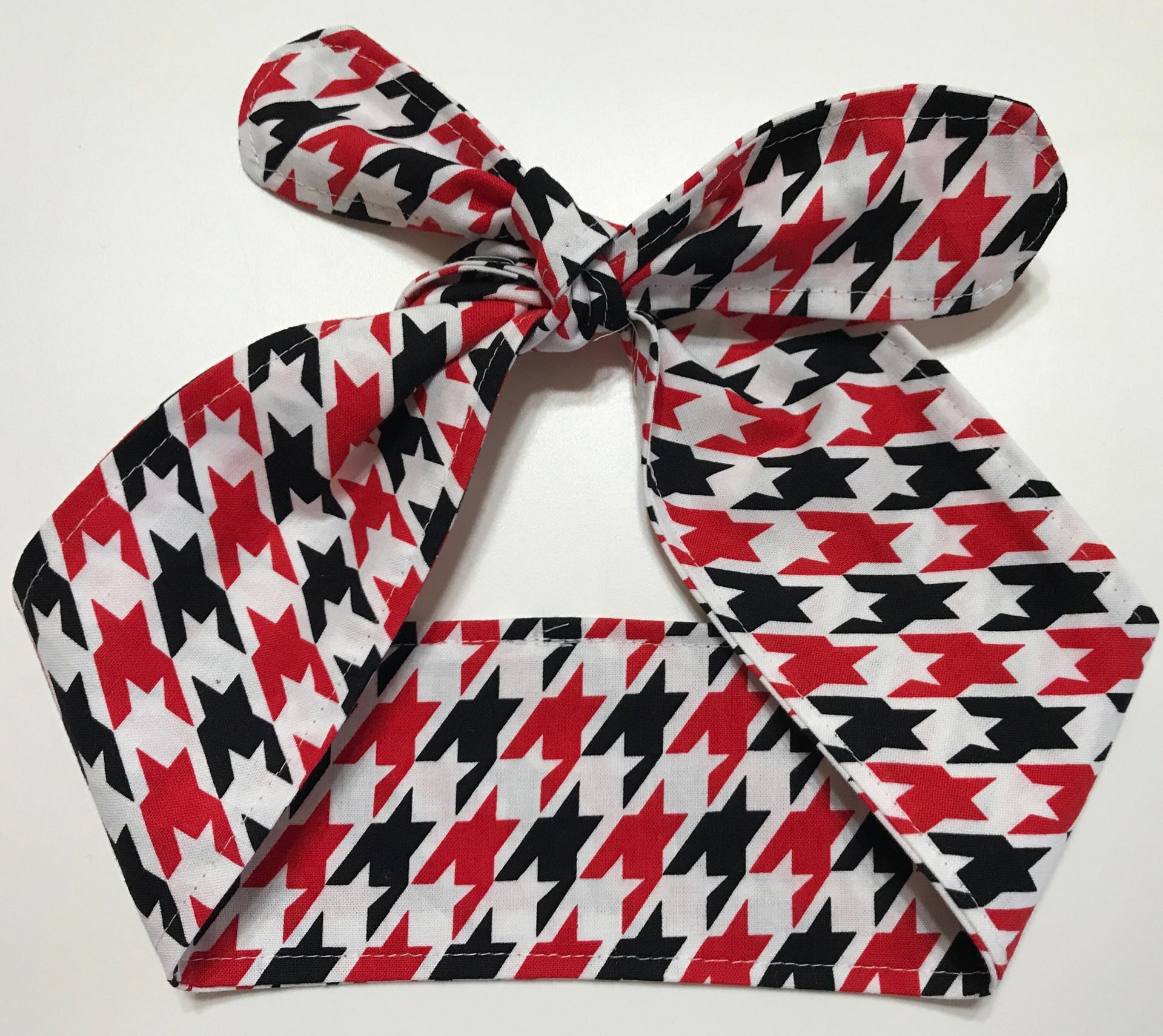 3” Wide Rockabilly headband, hair wrap, pin up, scarf, hair tie, neck, retro, diner music cars jukebox, red black white aqua