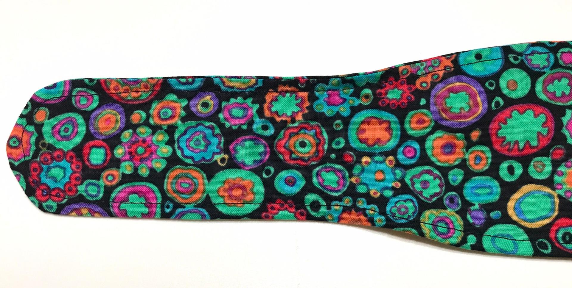 3” Wide Kaffe Fassett Paperweight print headband, self tie, hair wrap, head wrap, pin up, hair tie, retro, rockabilly, scarf