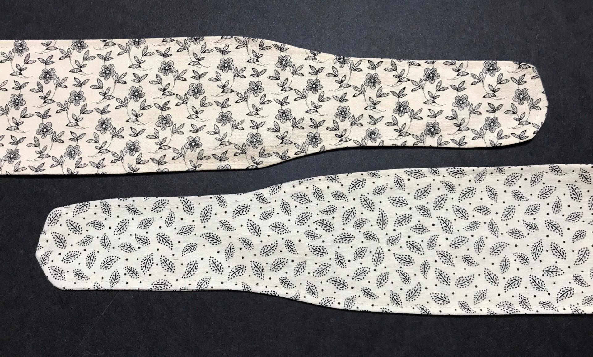 3” W  headband, hair wrap, neutral colors, pin up, hair tie, neck, retro hair accessory, tiny small flowers, leaves, botanical