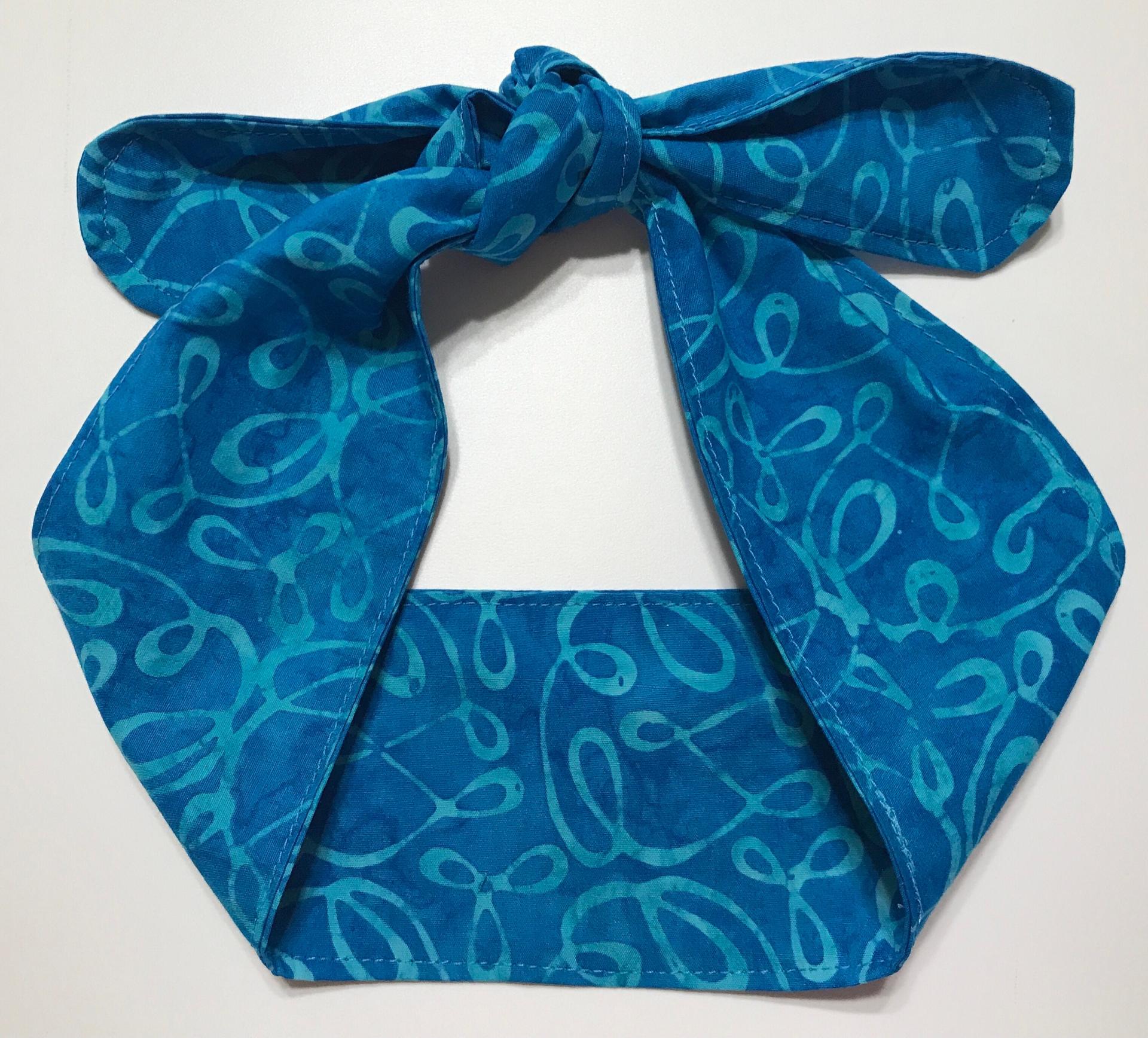 3” Wide Batik headband, hair wrap, self tie, pin up style, hair tie, retro atyle, rockabilly, head scarf
