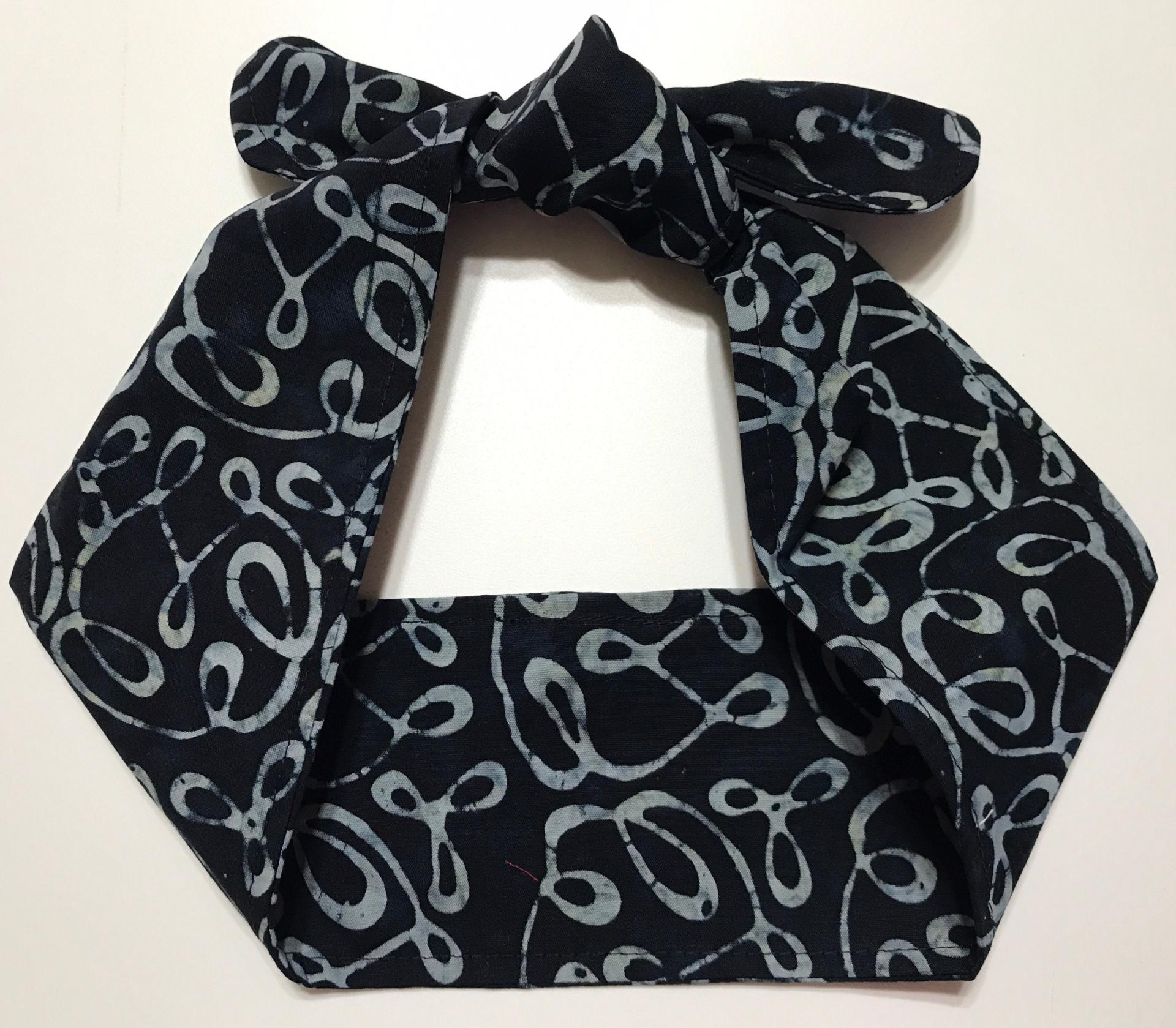 3” Wide Batik headband, hair wrap, self tie, pin up style, hair tie, retro atyle, rockabilly, head scarf