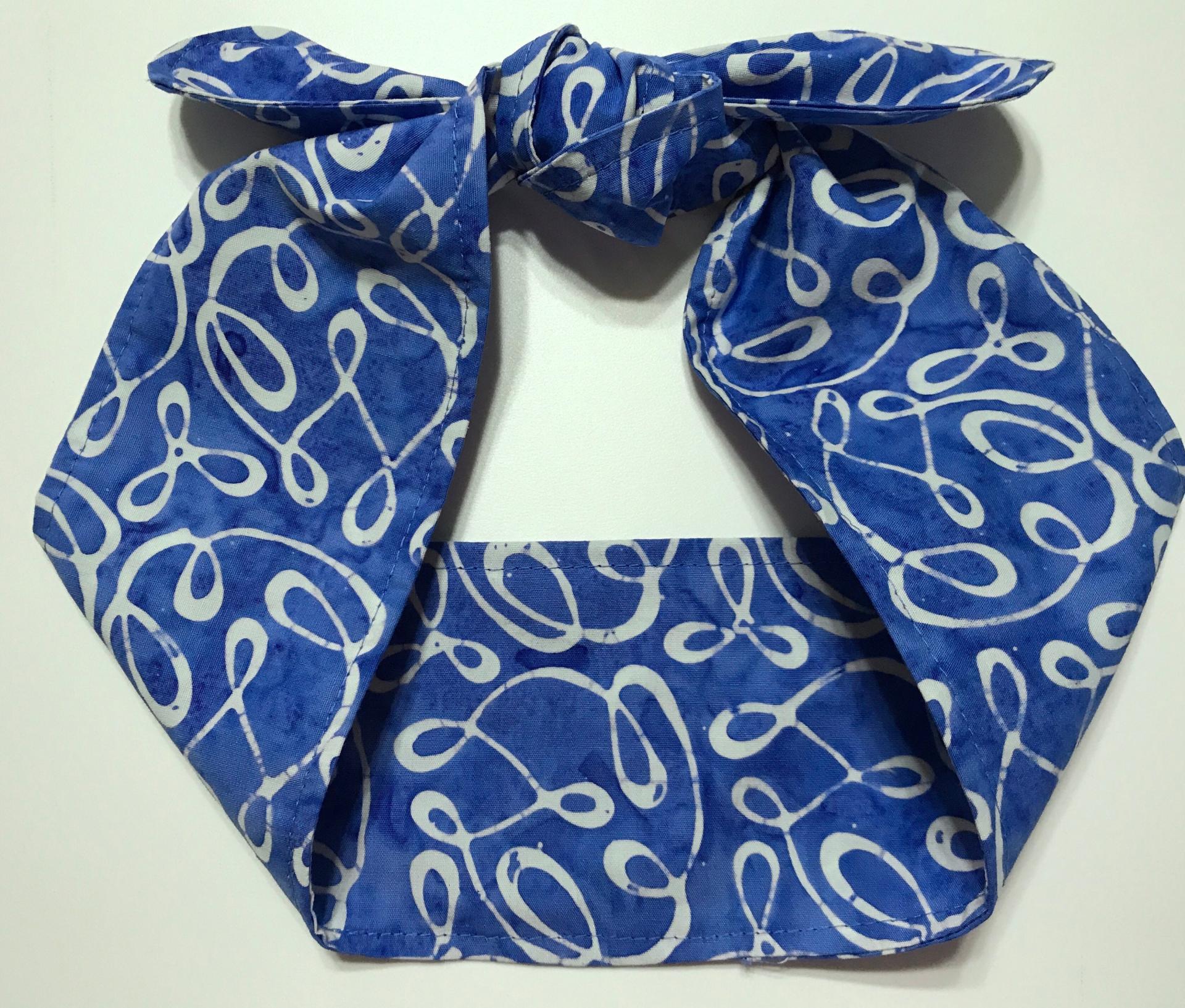 3” Wide Batik headband, hair wrap, self tie, pin up style, hair tie, retro atyle, rockabilly, head scarf